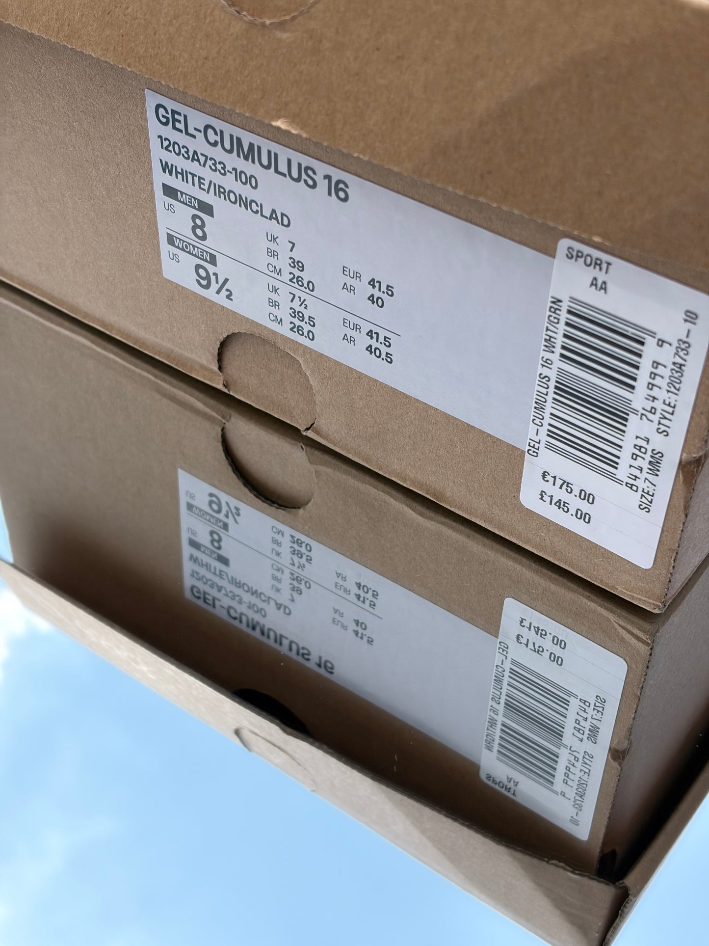 Asics Gel-Cumulus 16 White Ironclad - Taille 41,5