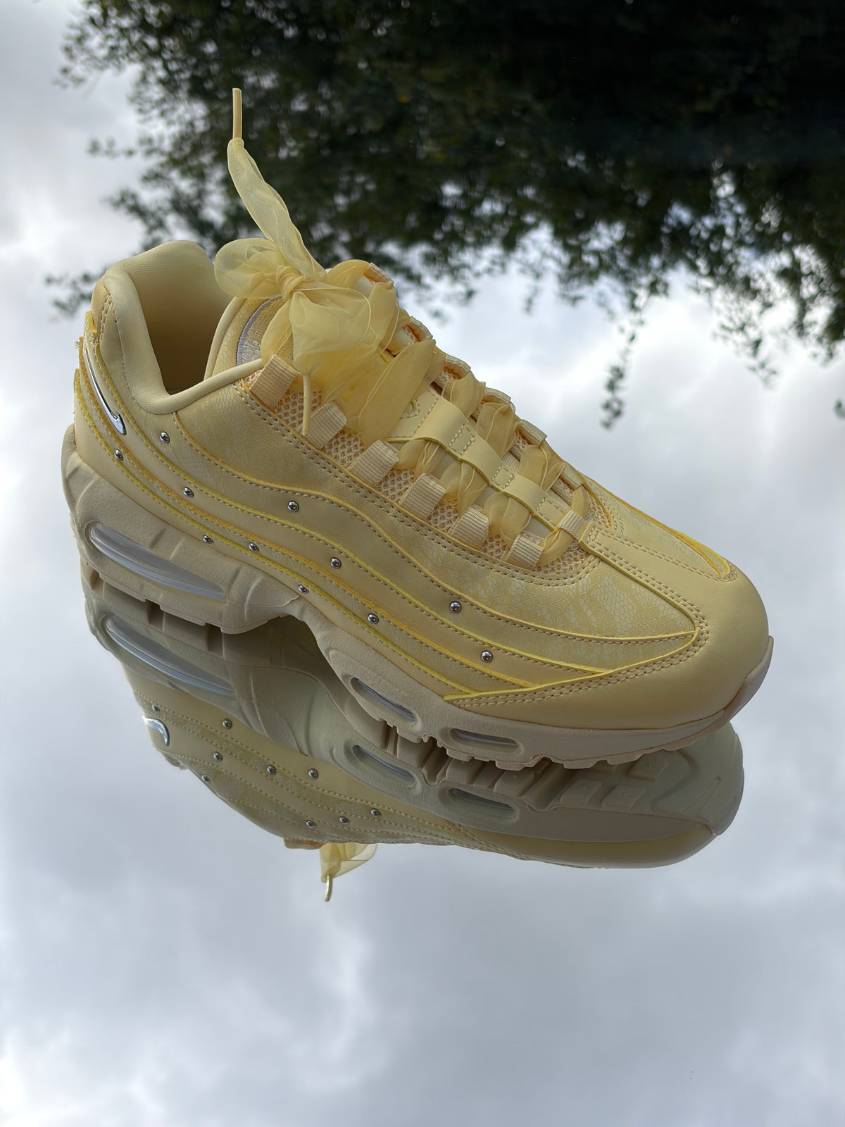 Nike Air Max 95 Big Bubble Soft Yellow Metallic Silver - Taille 39