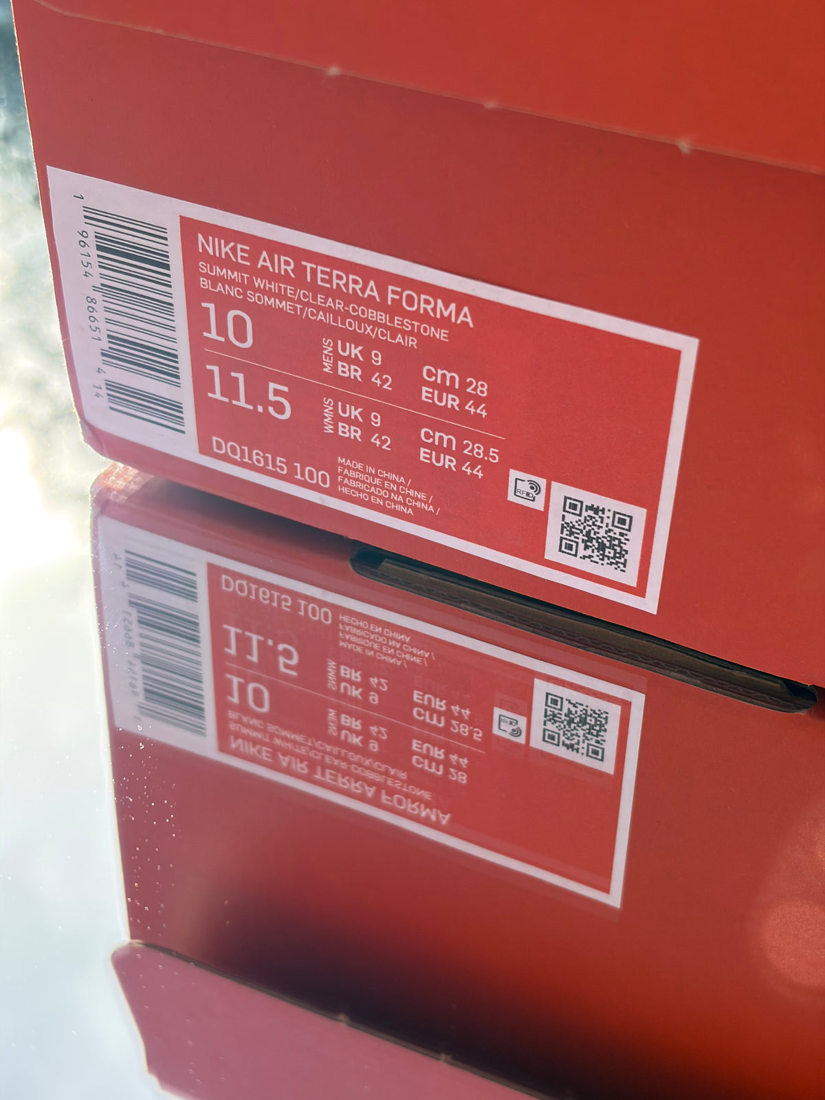 Nike Air Terra Forma X Off-White Summit White Clear Cobblestone - Taille 44