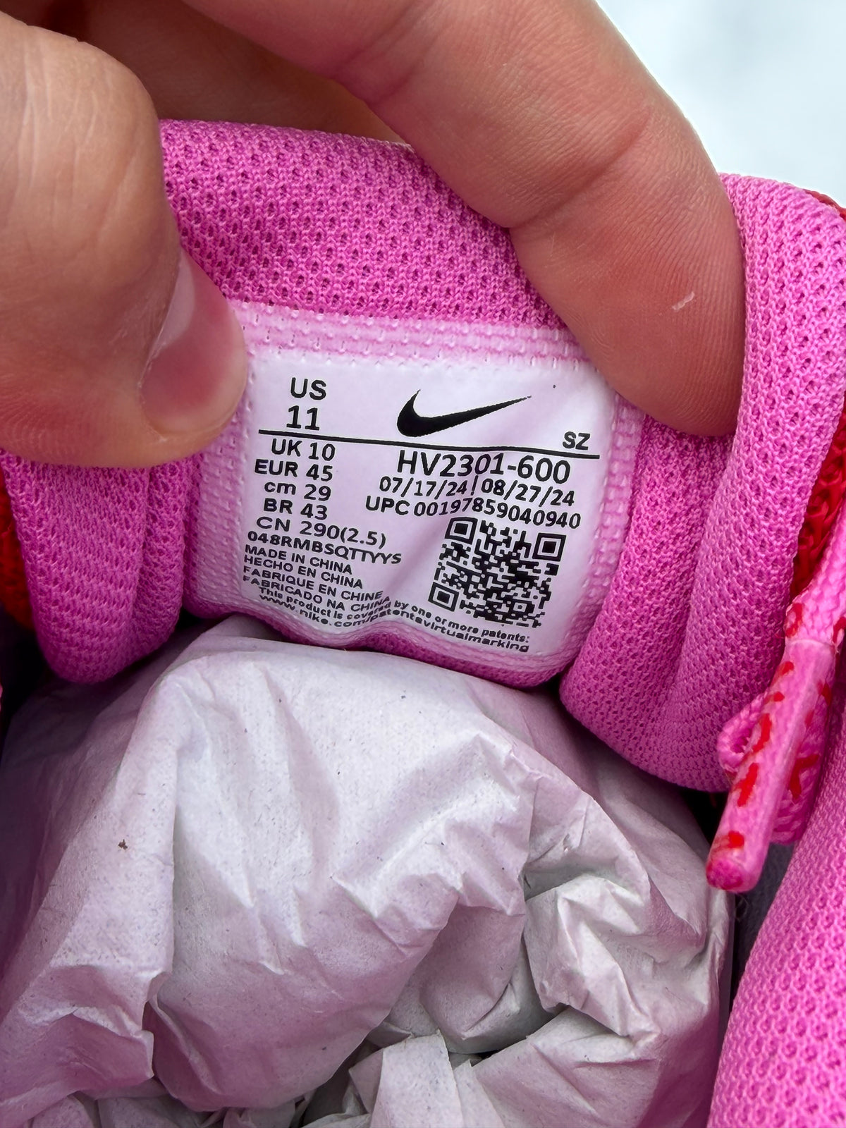 Nike Air Max 1 PRM Valentine’s Day Playful Pink University Red - Taille 45