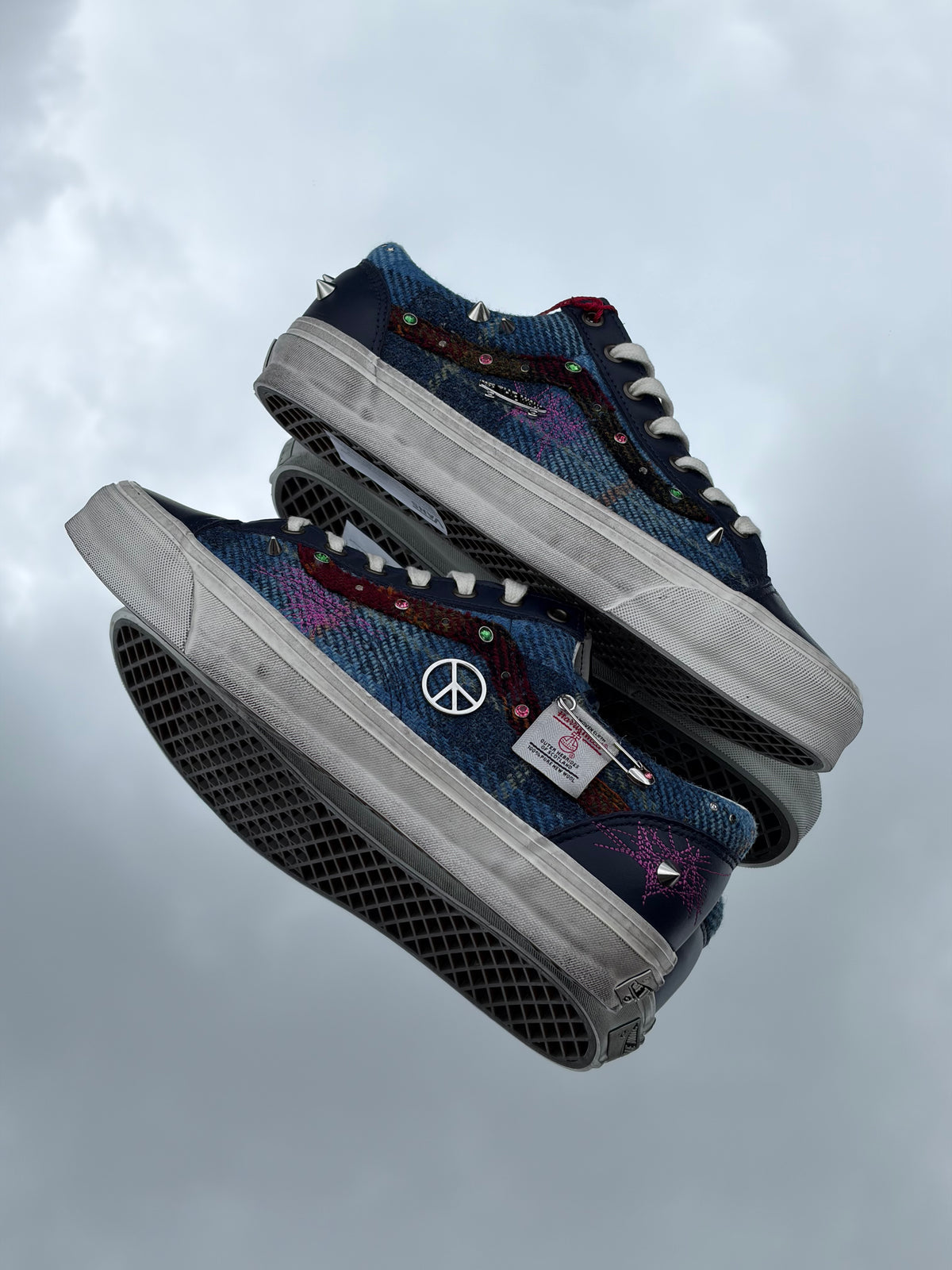 Vans LX Old Skool 36 Navy X Harris Tweed - Taille 44