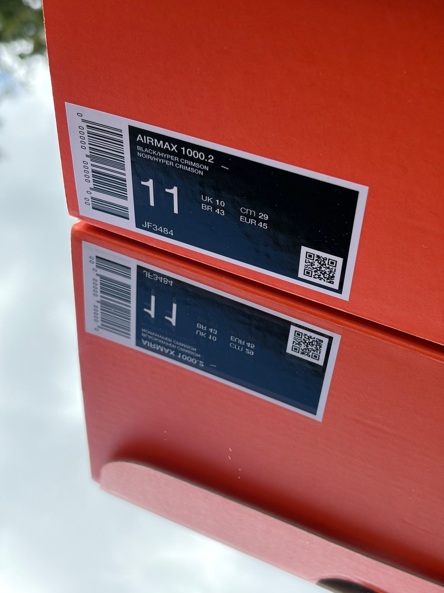 Nike Air Max 1000.2 Black Hyper Crimson - Taille 45