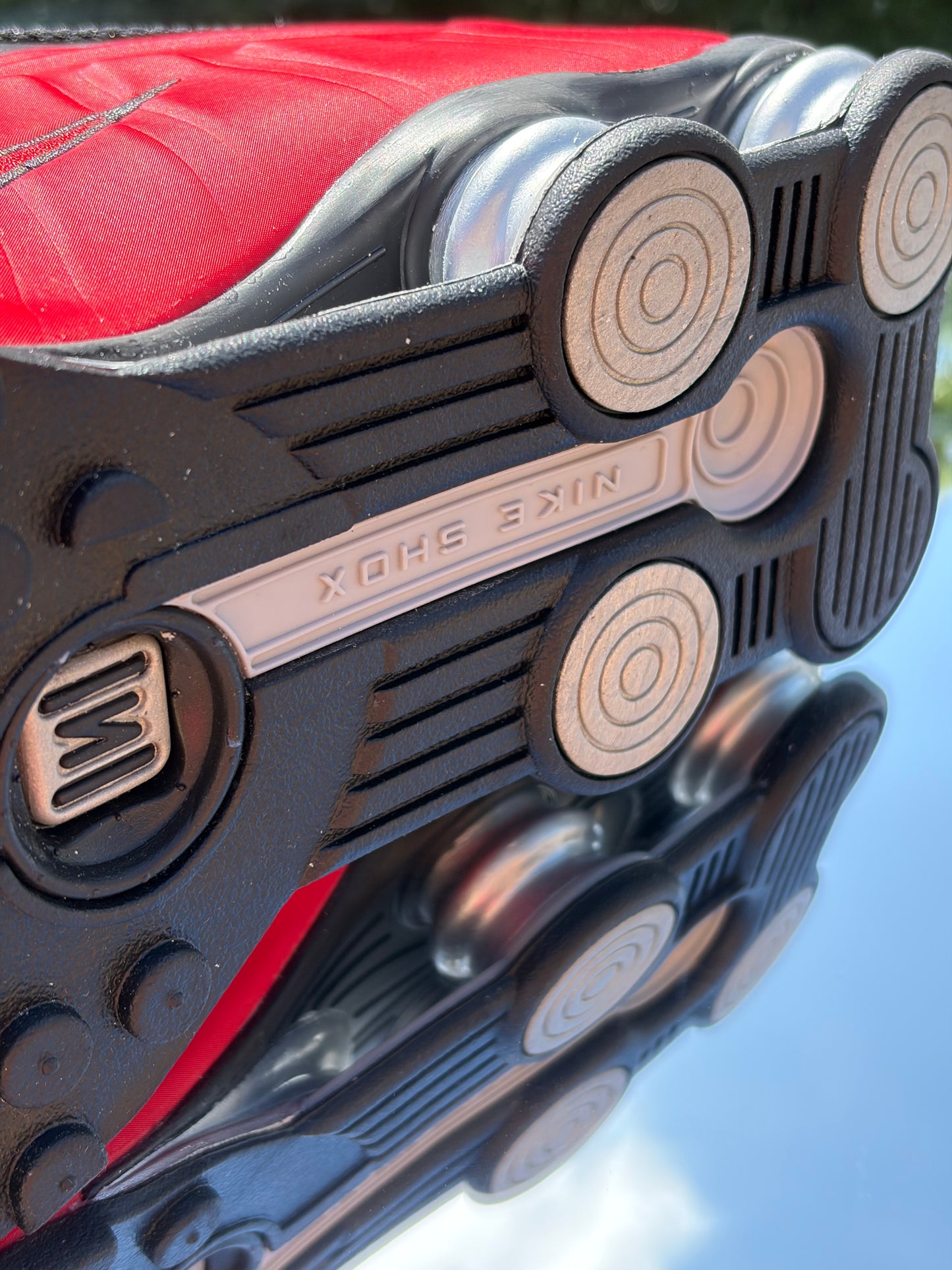 Nike Shox R4 University Red Black Silver - Taille 44