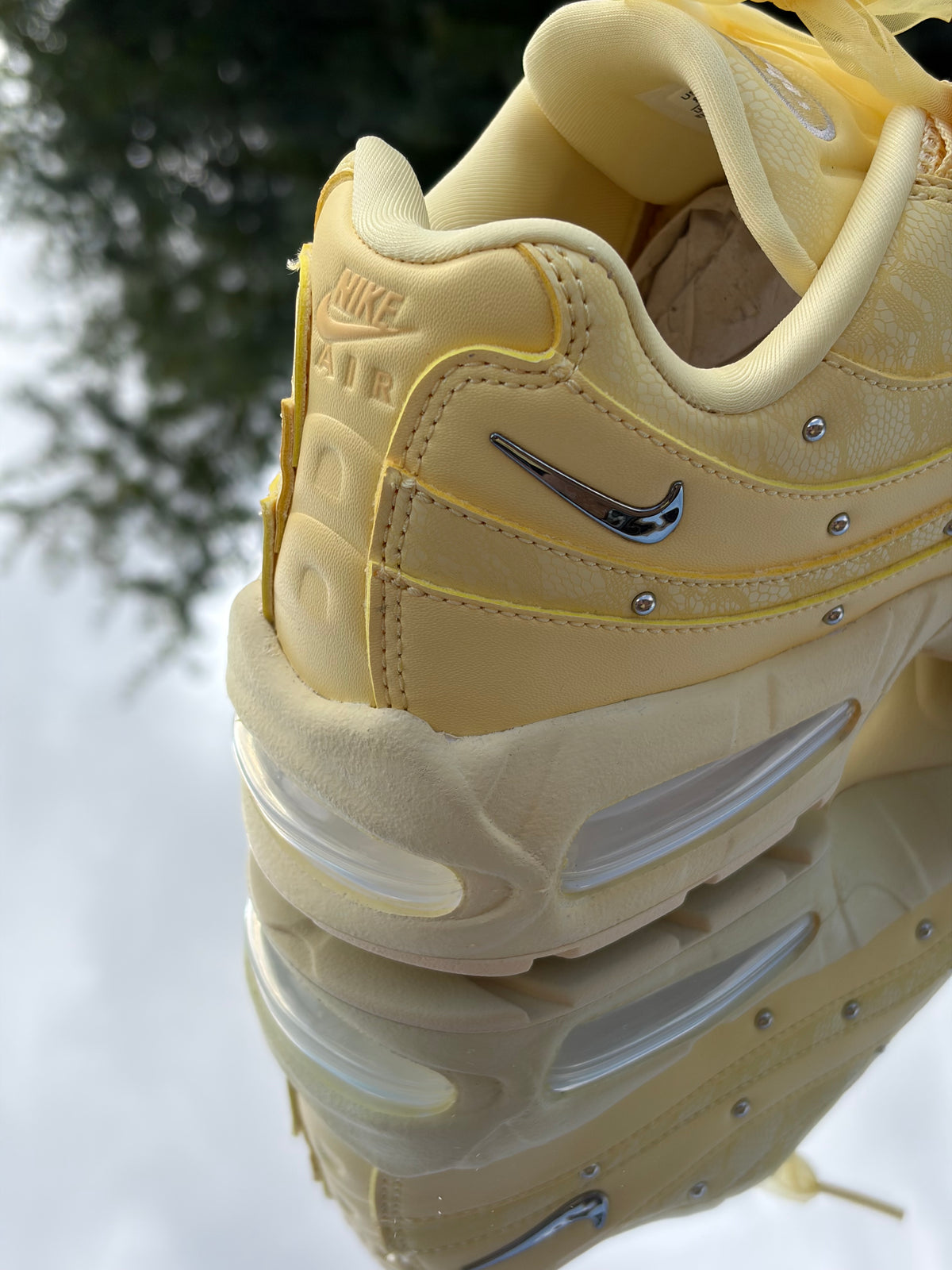 Nike Air Max 95 Big Bubble Soft Yellow Metallic Silver - Taille 39