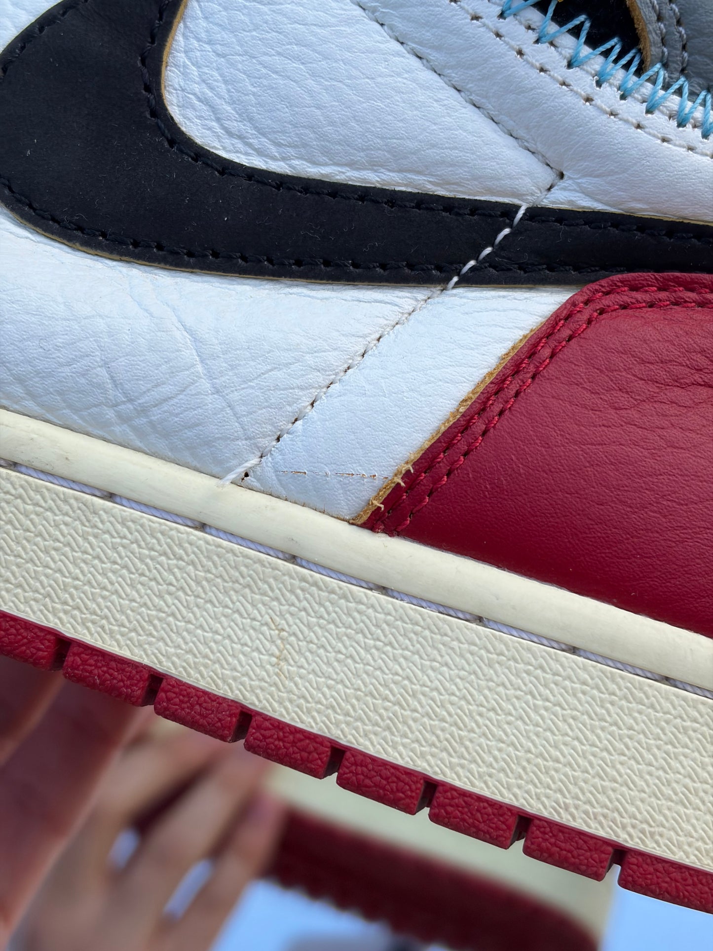 Air Jordan 1 Retro High OG SP Varsity Red Black Sail X Union LA - Taille 45