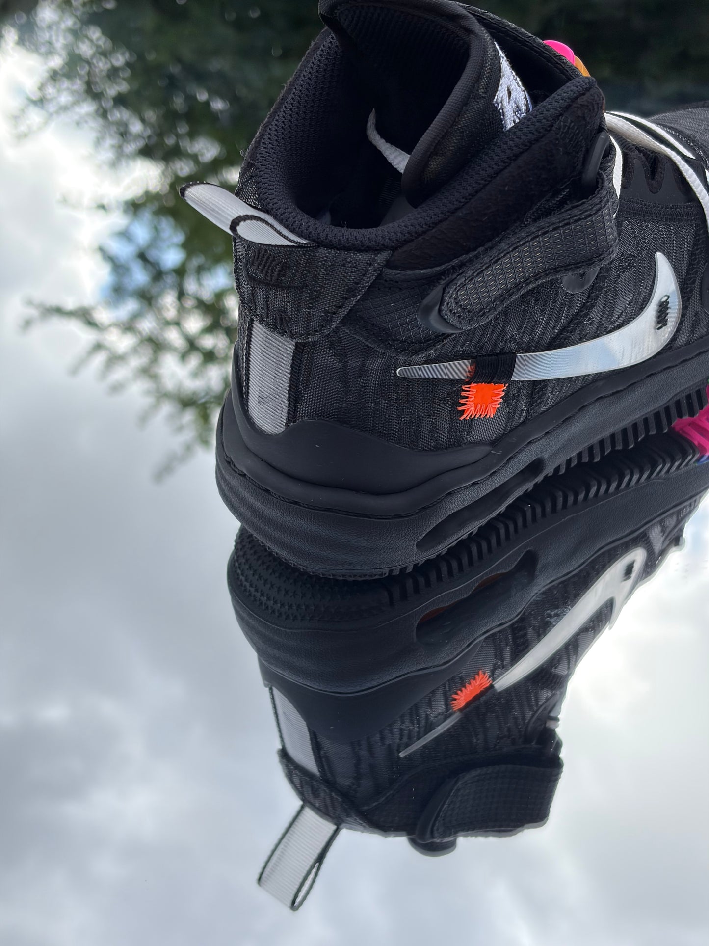 Nike Air Force 1 Mid Black Clear Black X Off-White - Taille 38,5
