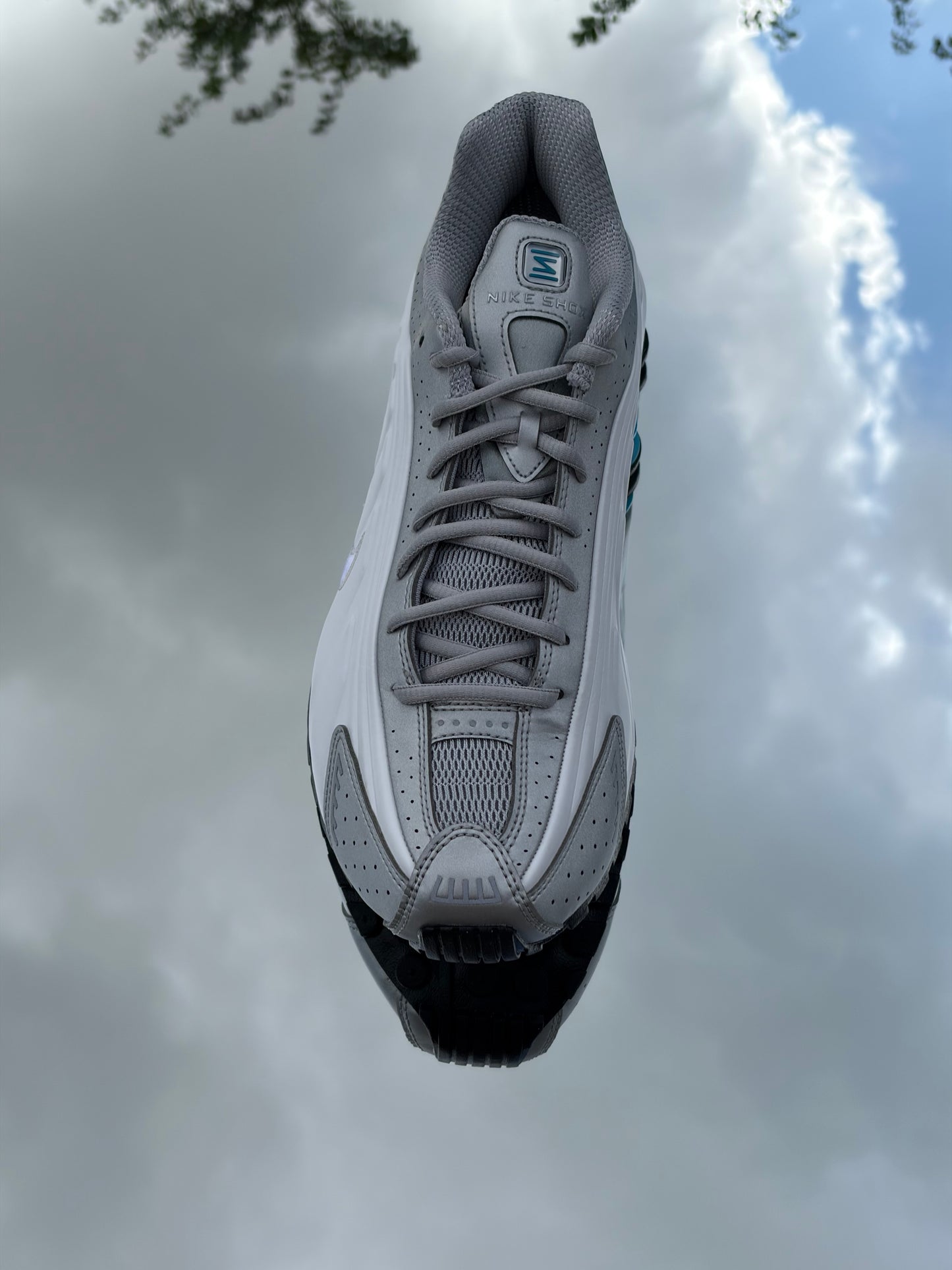 Nike Shox R4 Metallic Silver Blue Lagoon - Taille 44
