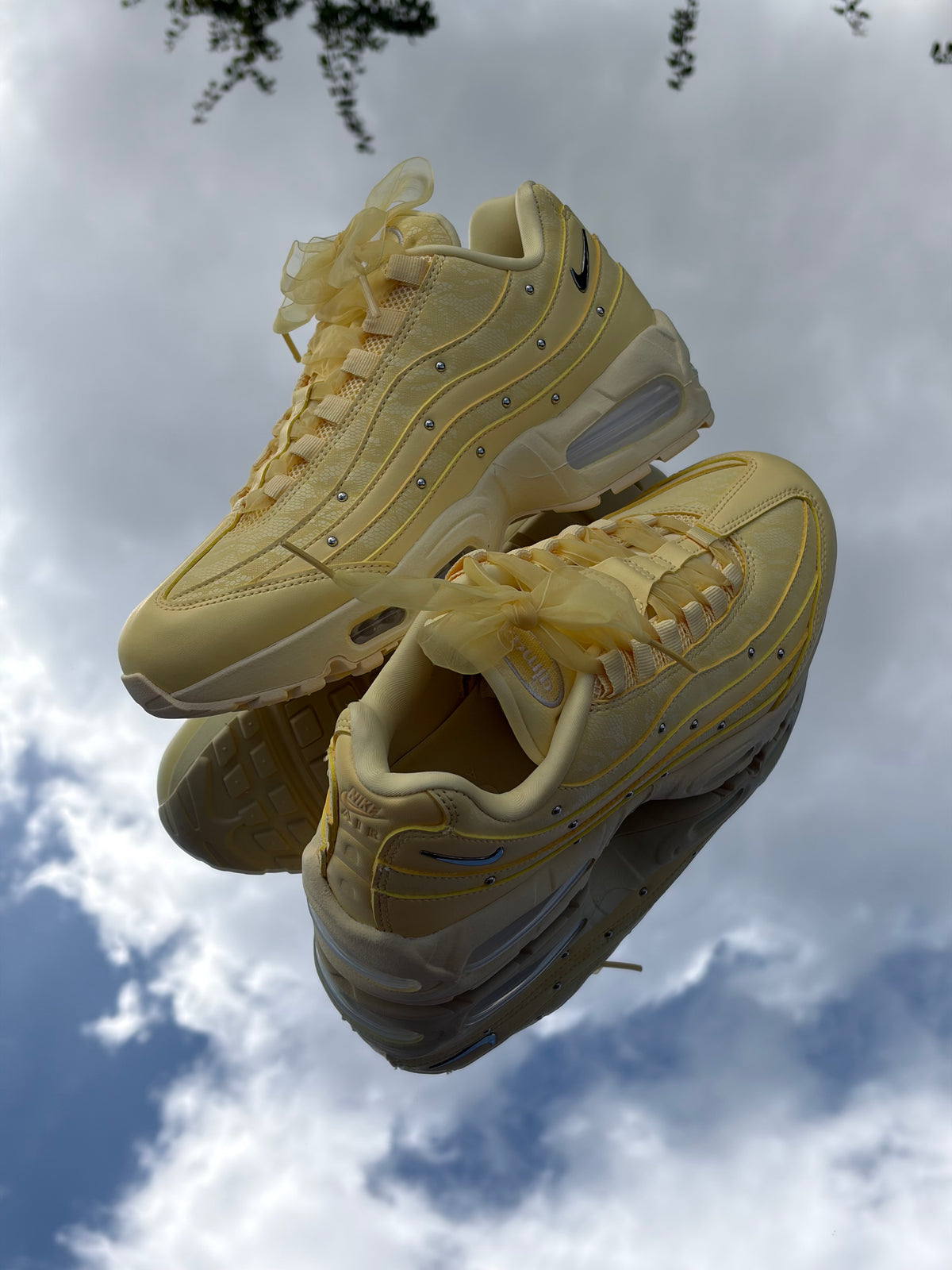 Nike Air Max 95 Big Bubble Soft Yellow Metallic Silver - Taille 39