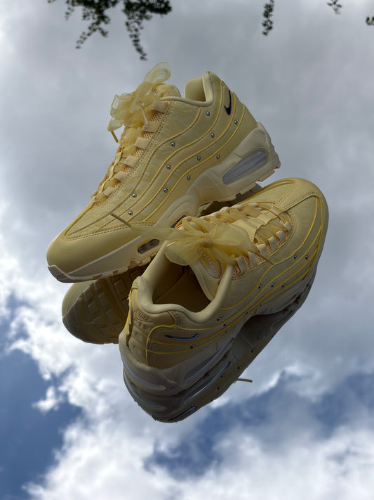 Nike Air Max 95 Big Bubble Soft Yellow Metallic Silver - Taille 39