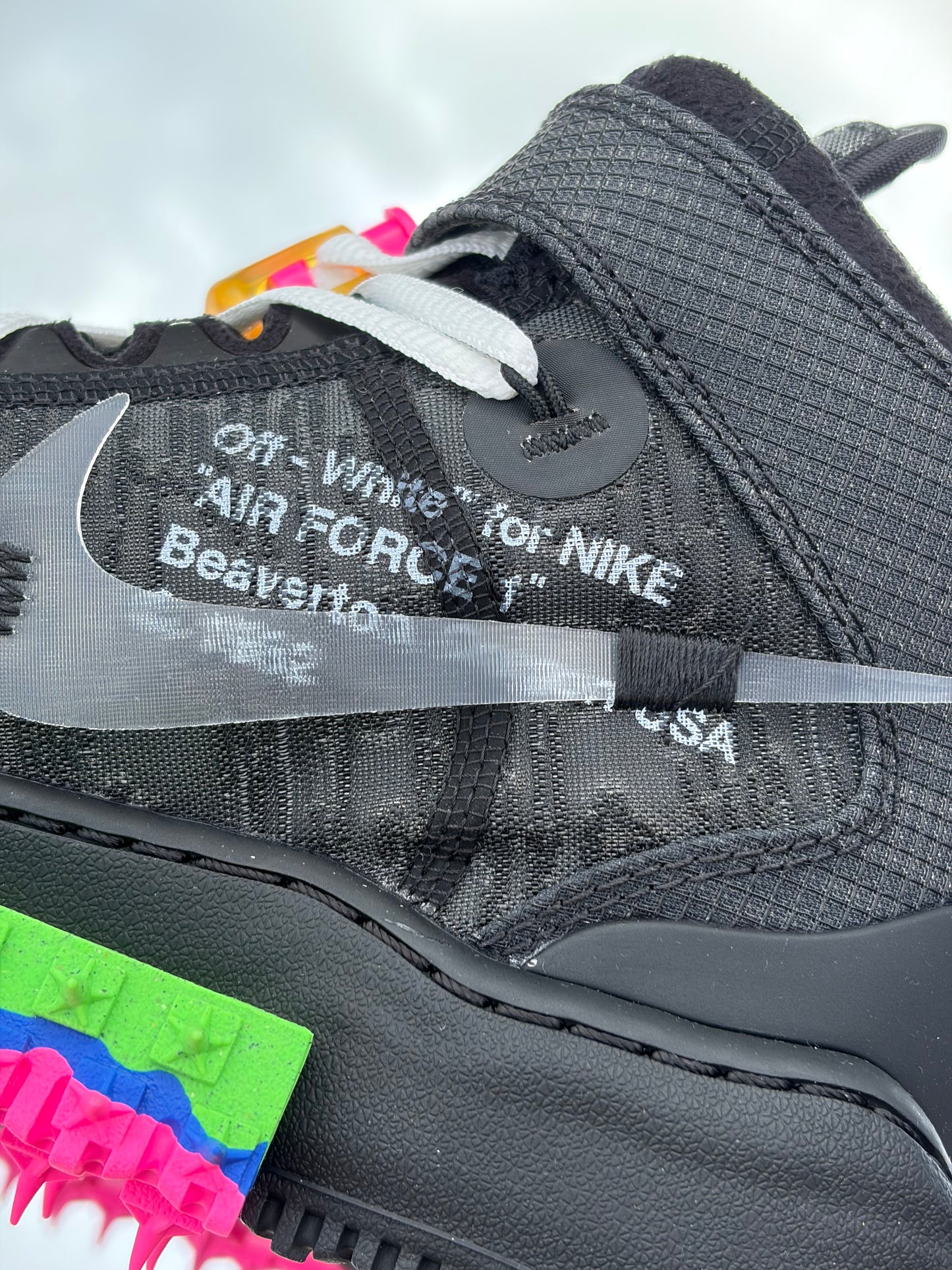 Nike Air Force 1 Mid Black Clear Black X Off-White - Taille 38,5