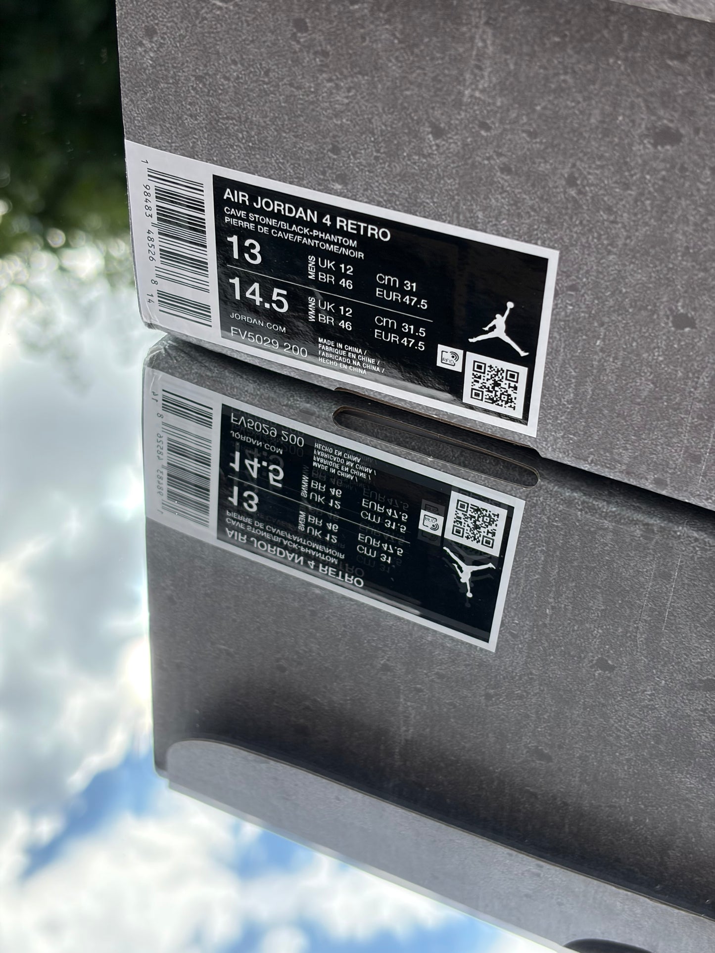 Jordan 4 Cave Stone Black Phantom - Taille 47,5