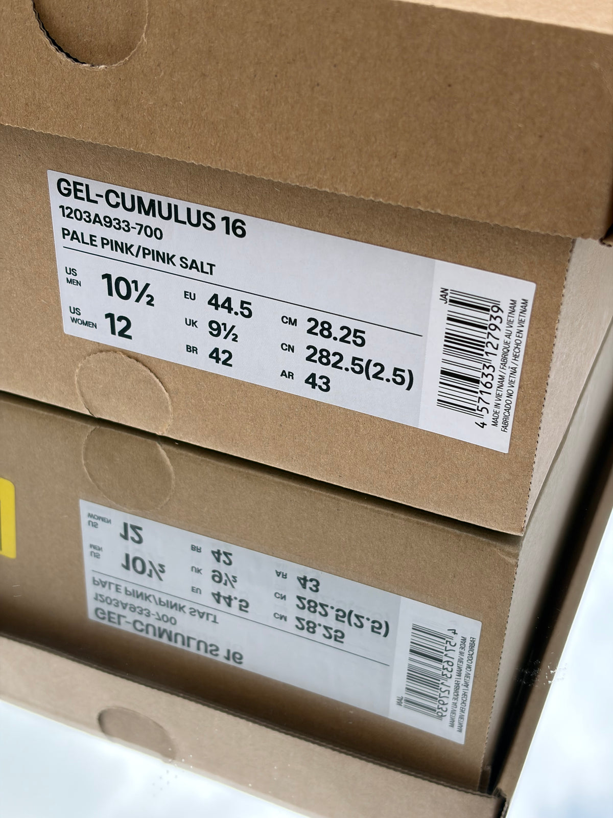 Asics Gel-Cumulus 16 Pale Pink / Pink Salt - Taille 44,5