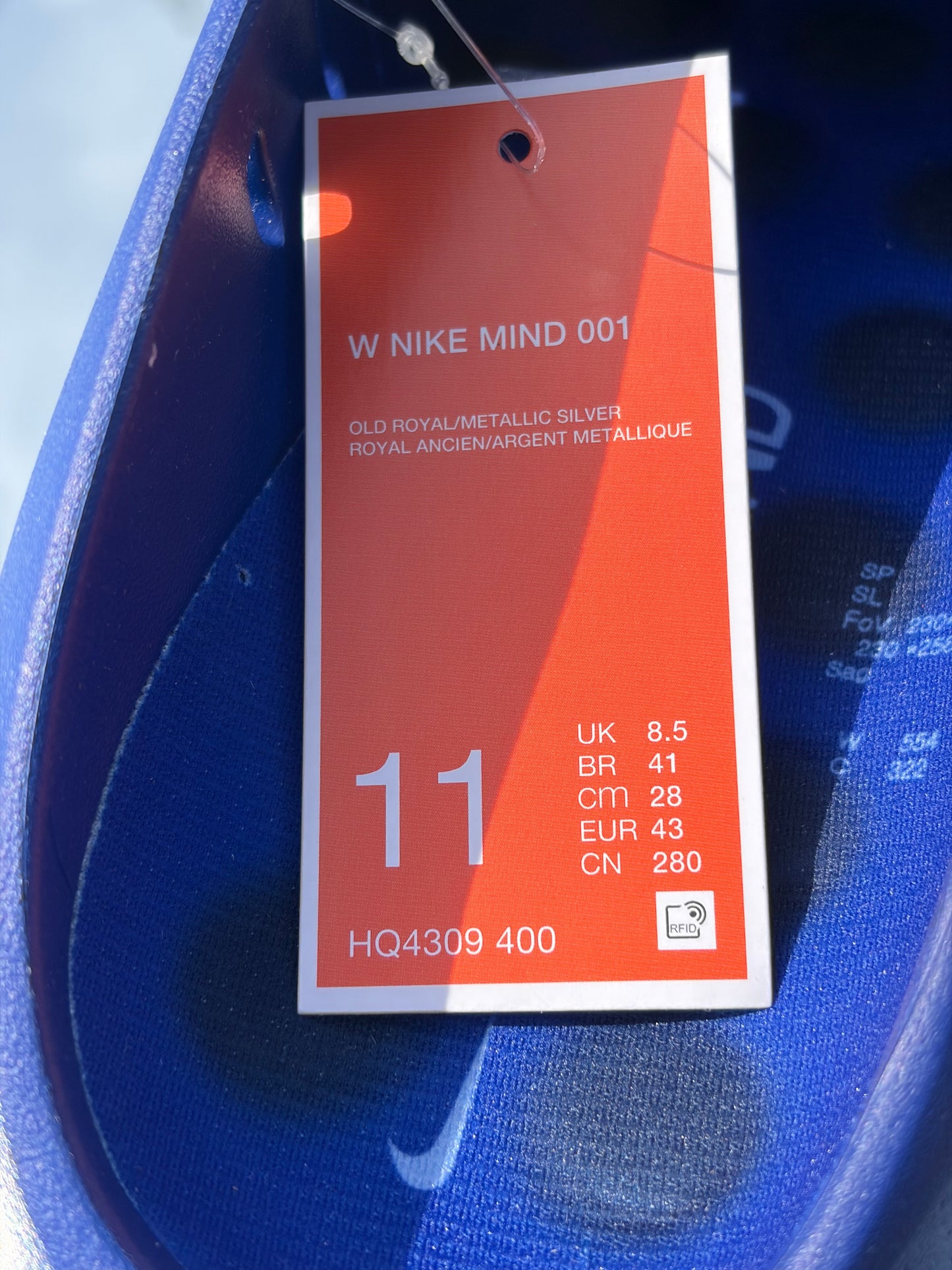 Nike Mind 001 Old Royal Metallic Silver - Taille 43