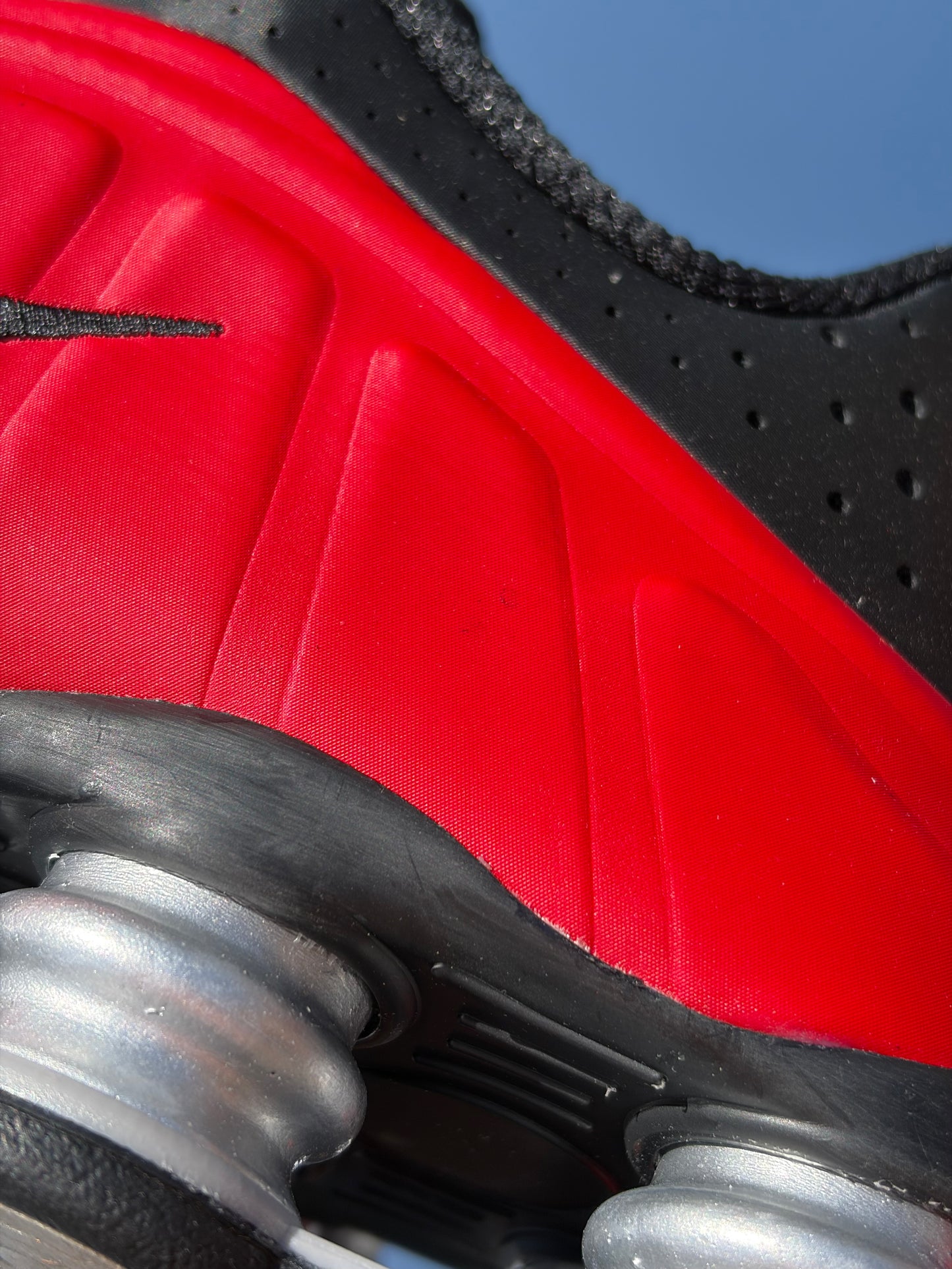 Nike Shox R4 University Red Black Silver - Taille 44