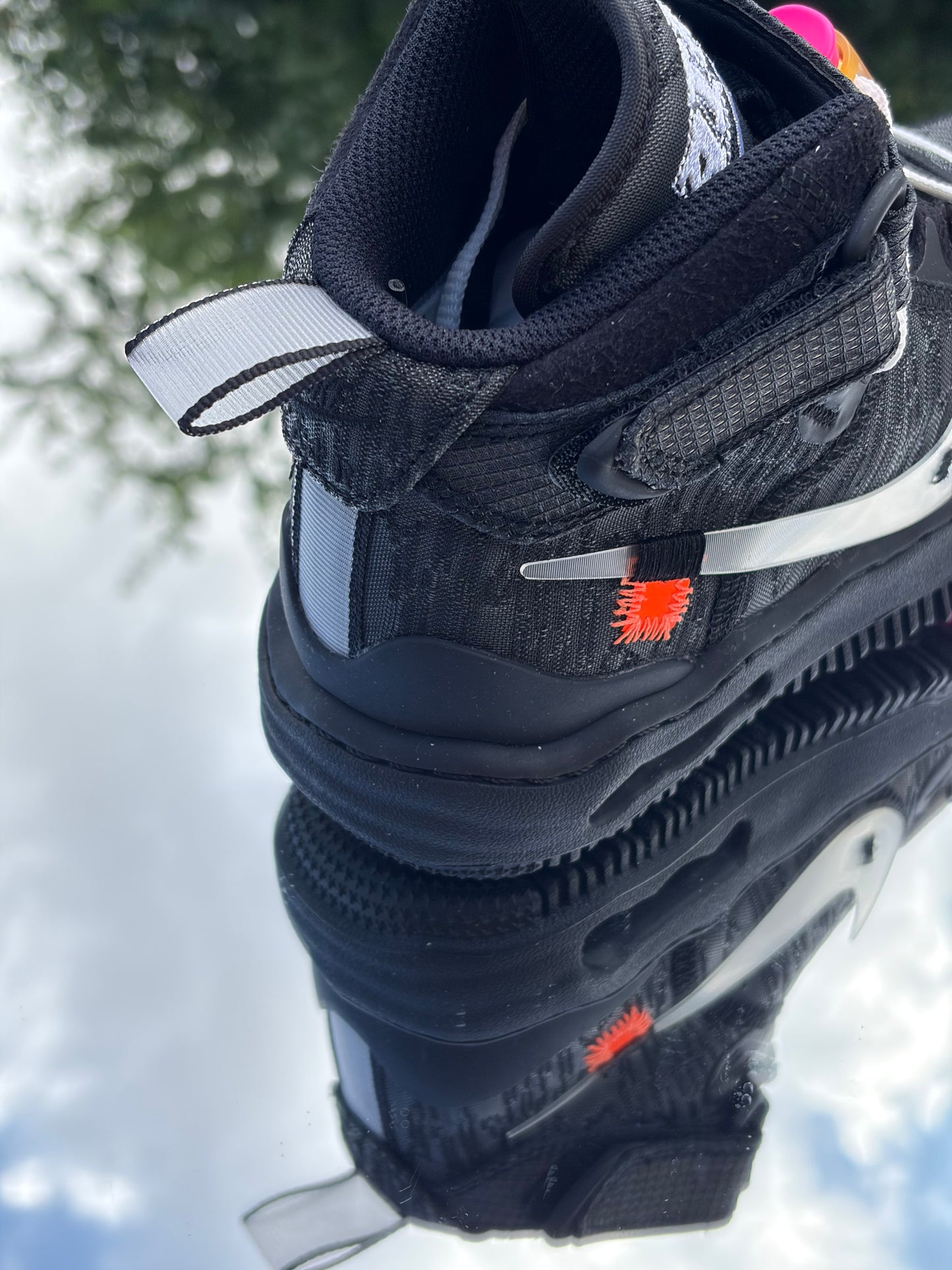 Nike Air Force 1 Mid Black Clear Black X Off-White - Taille 36