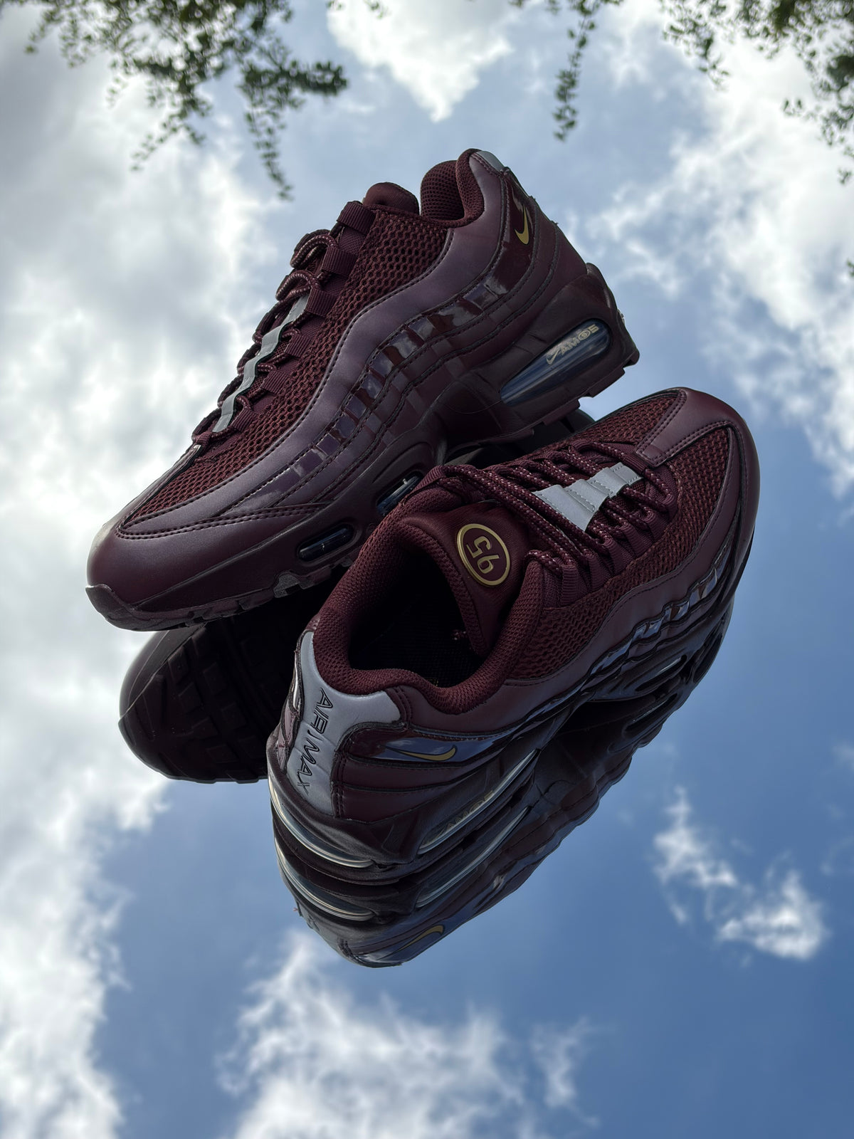 Nike Air Max 95 Big Bubble SE Total 90 Burgundy Crush Metallic Gold - Taille 42