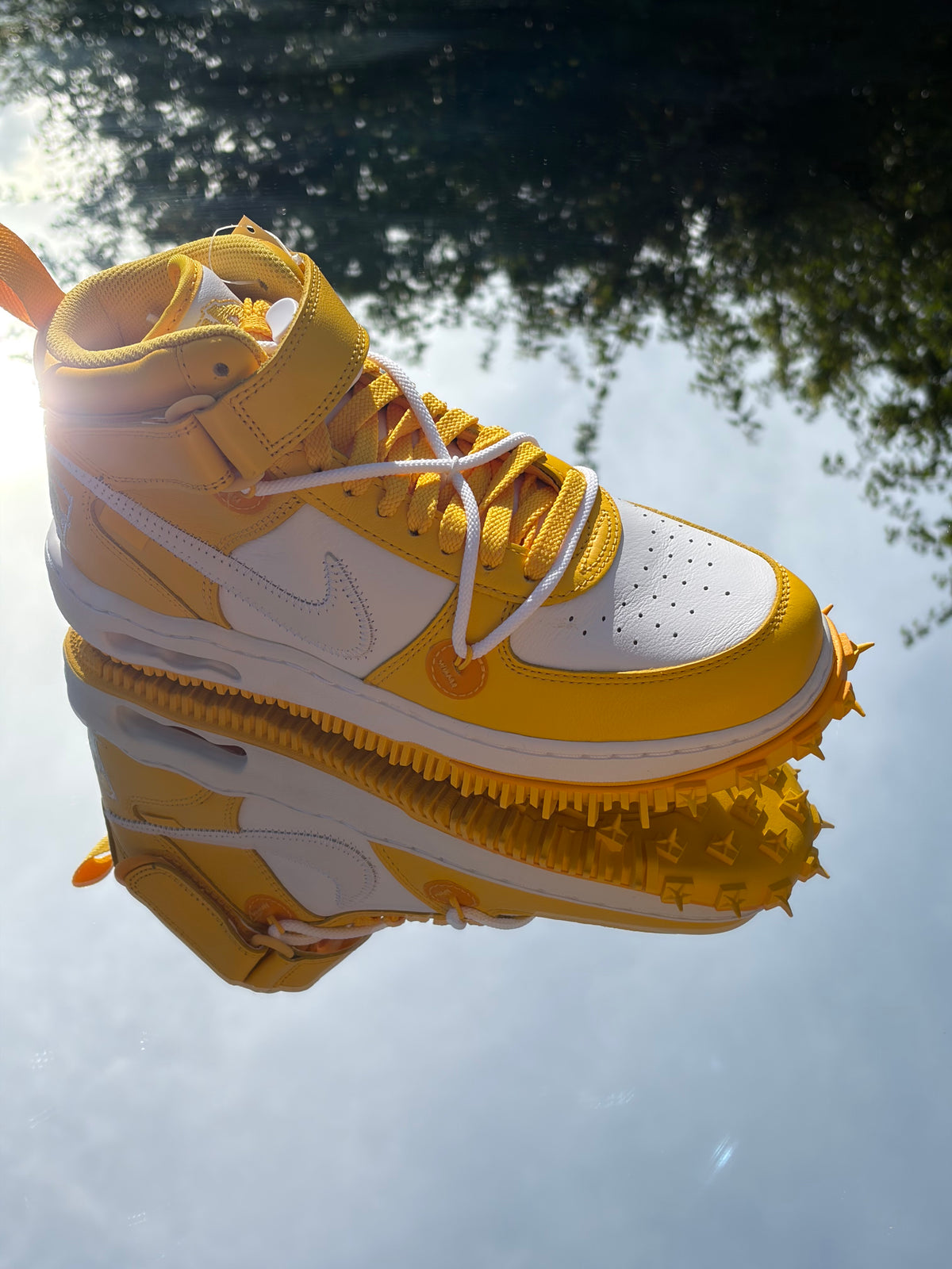 Nike Air Force 1 Mid SP X Off-White White Varsity Maize - Taille 40,5