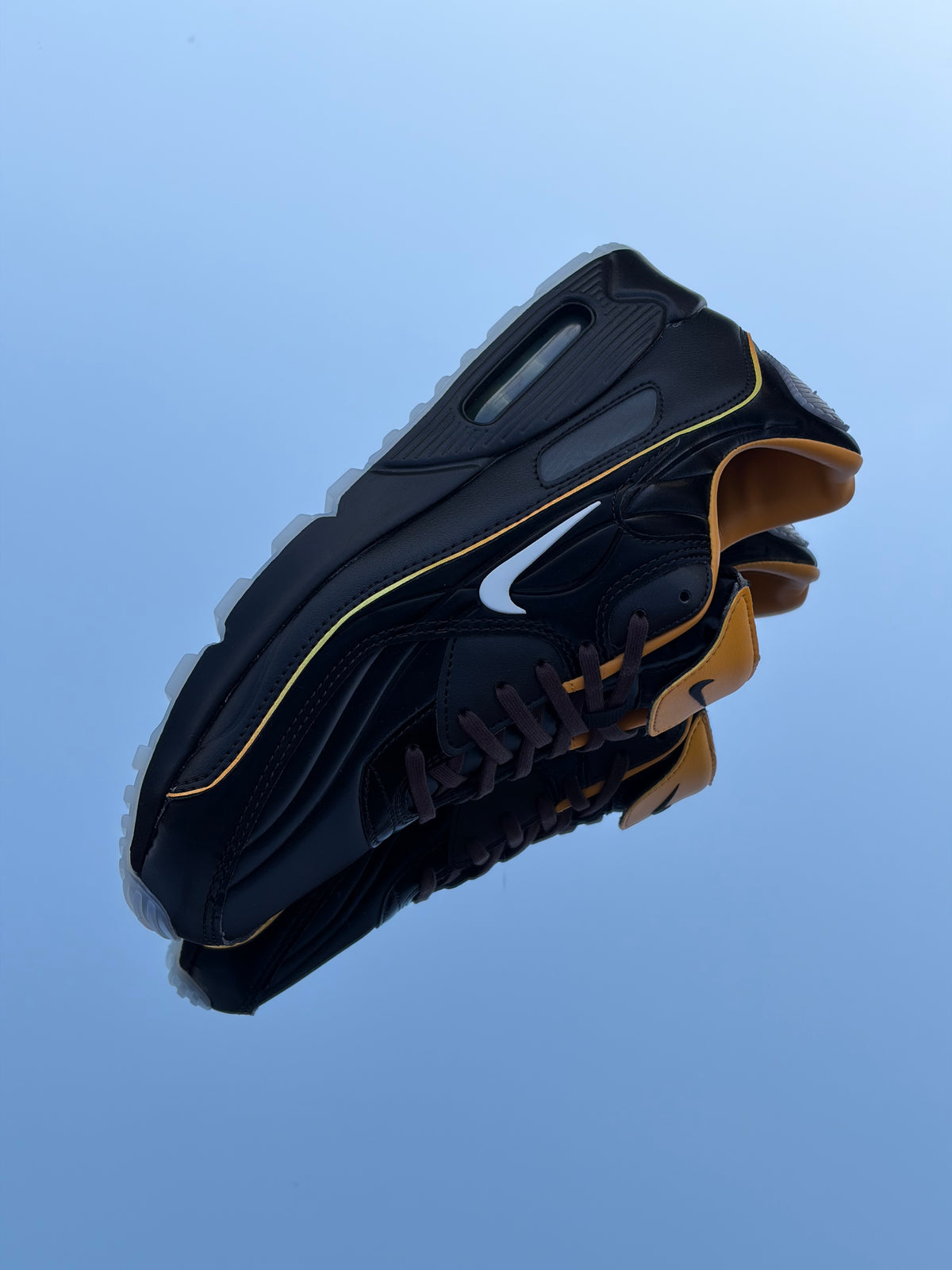 Nike Air Max 90 SE Black White Gold Leaf Pear - Taille 42,5