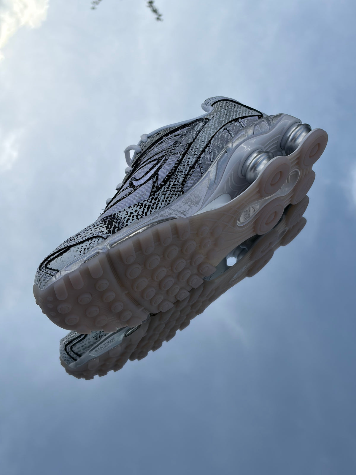 Nike Shox Ride 2 Metallic Platinum White Black - Taille 41
