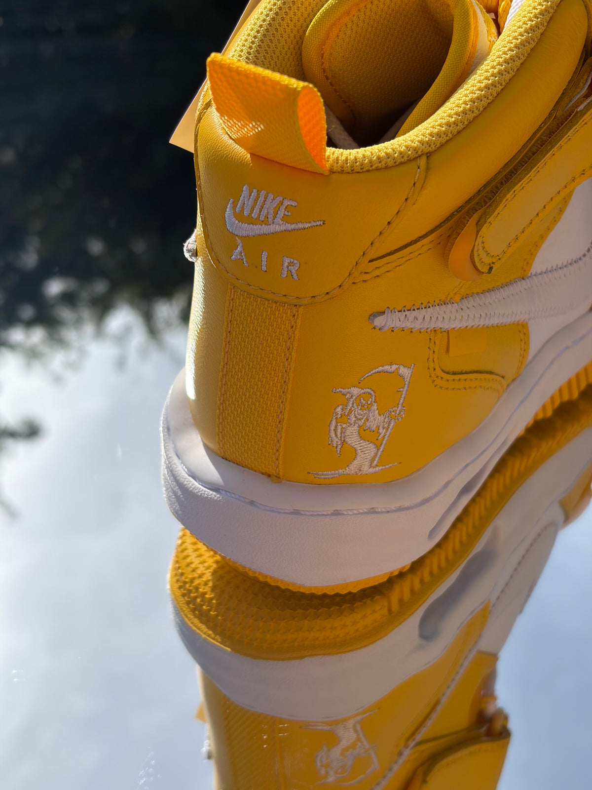 Nike Air Force 1 Mid SP X Off-White White Varsity Maize - Taille 40,5