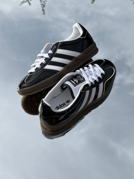 Adidas Gazelle Indoor Core Black Patent Footwear White - Taille 35,5