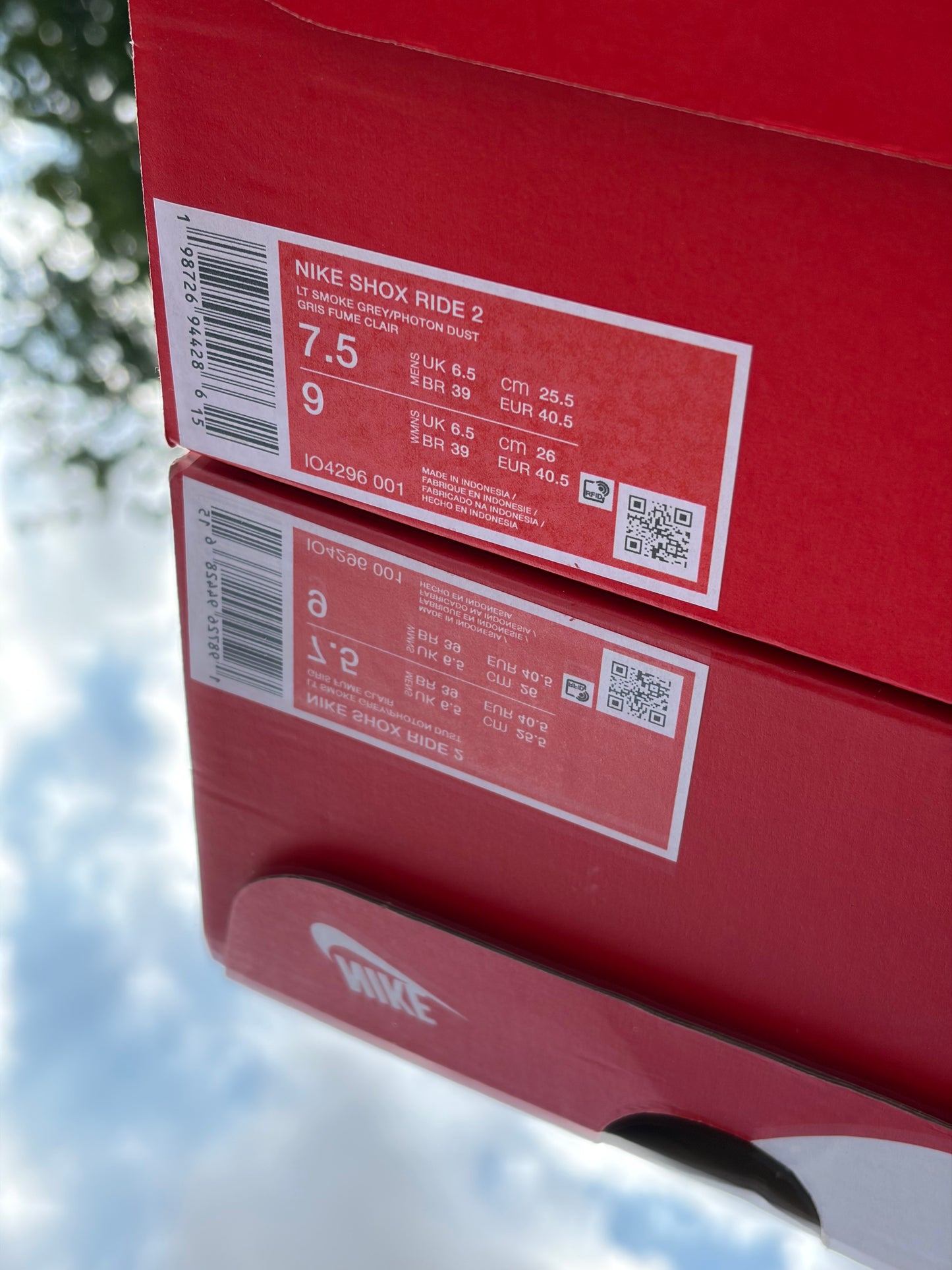 Nike Shox Ride 2 Pencil Point Black Anthracite Red - Taille 42