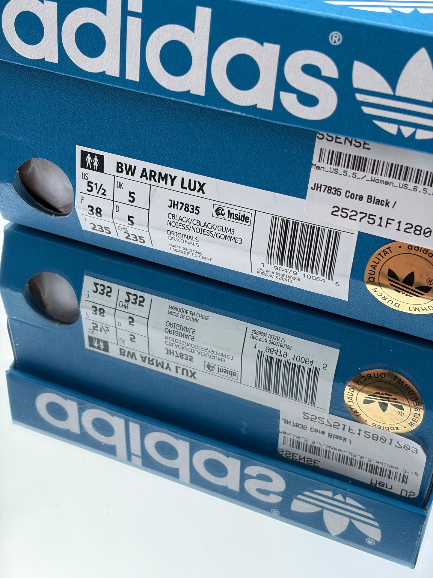 Adidas BW Army Lux Black Gum - Taille 38