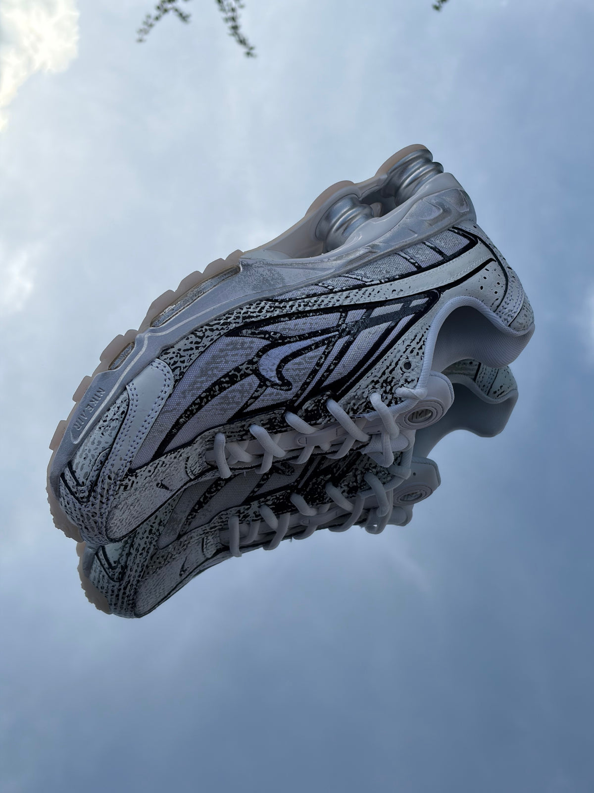 Nike Shox Ride 2 Metallic Platinum White Black - Taille 41