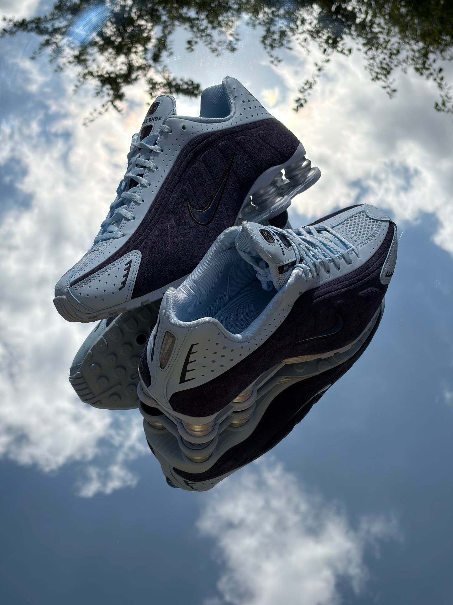 Nike Shox R4 Celestine Blue Imperial Purple - Taille 40,5