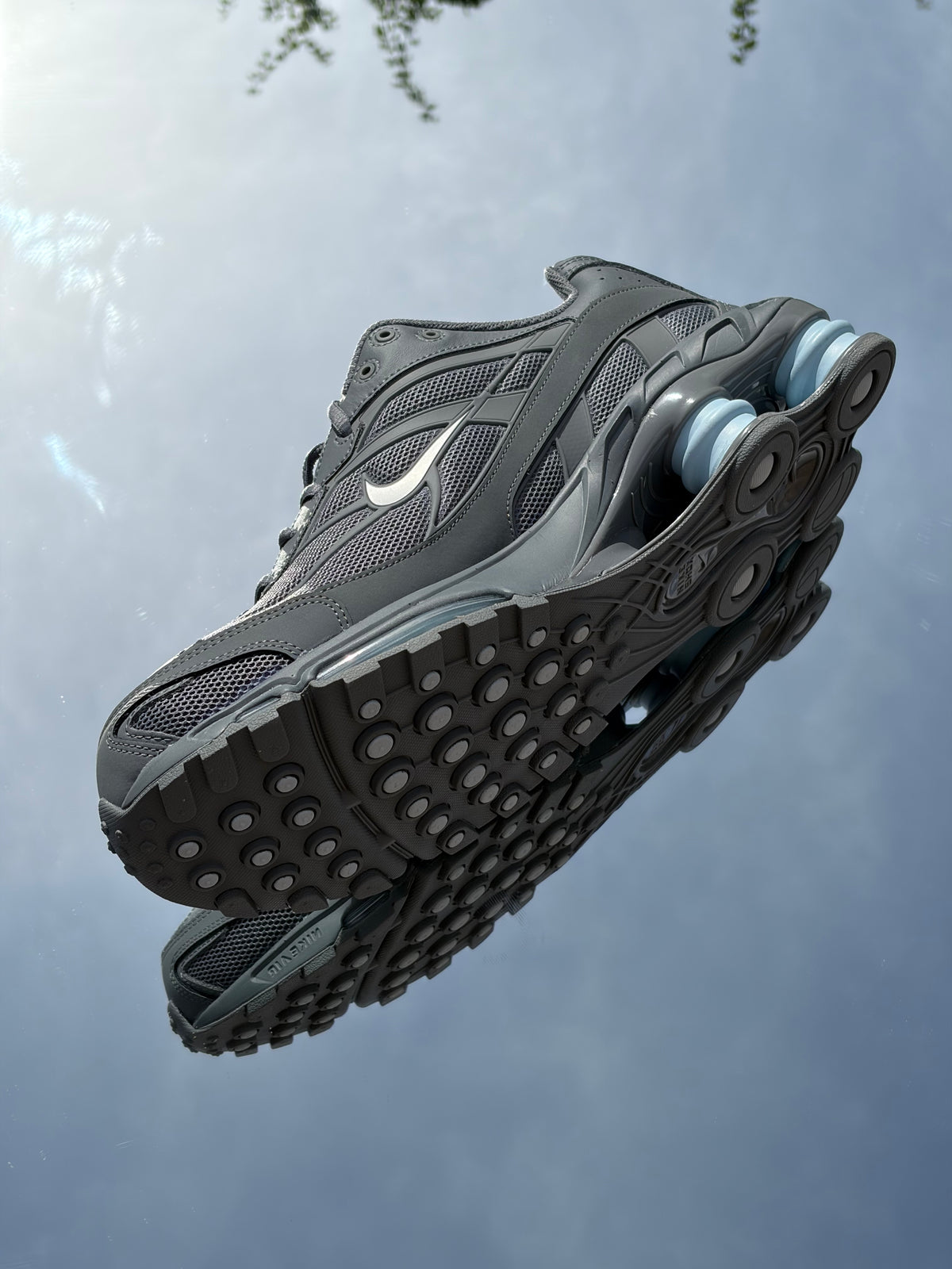Nike Shox Ride 2 Cool Grey Celestine Blue Metallic Silver - Taille 47,5