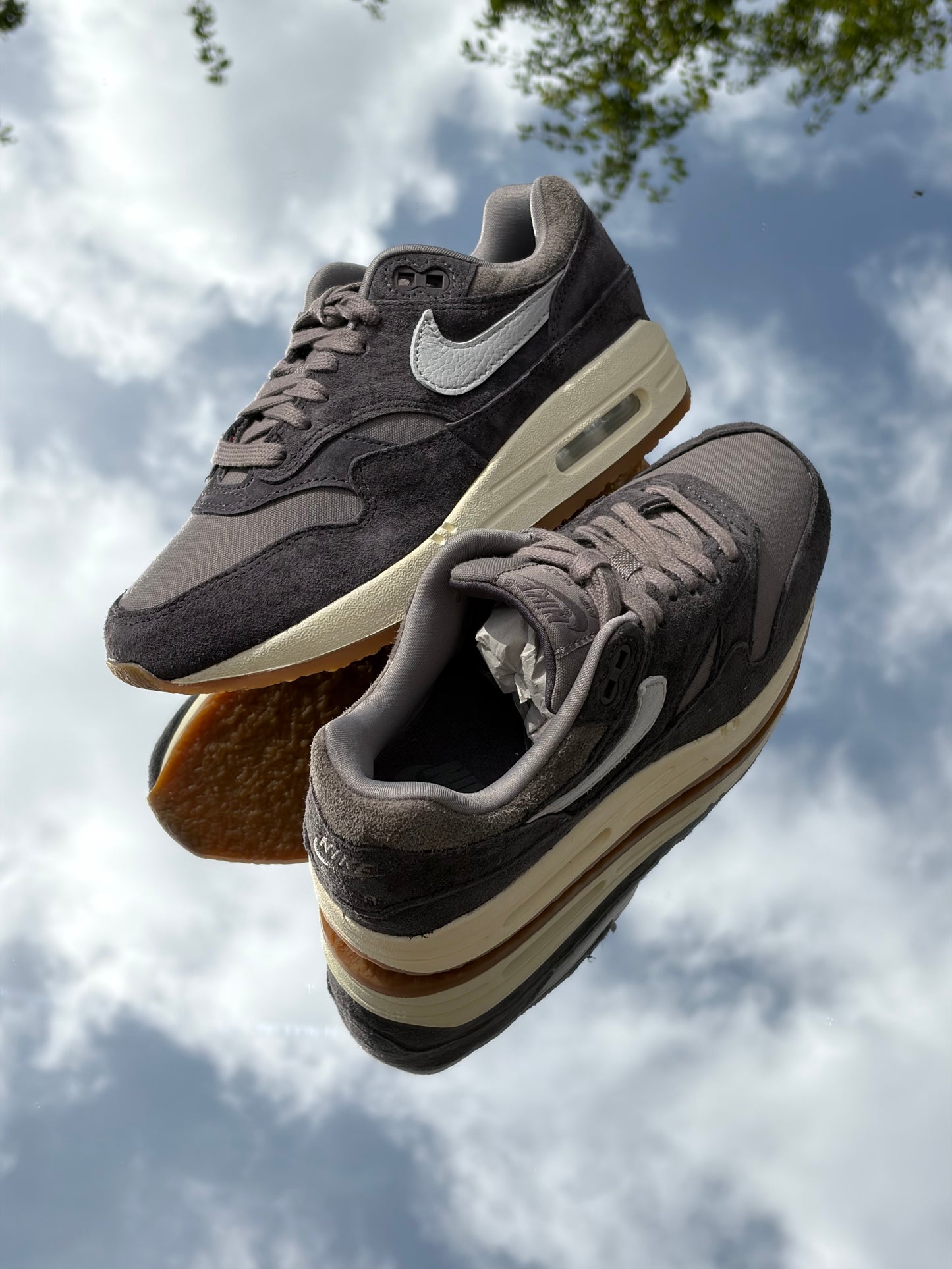 Nike Air Max 1 PRM Crepe Soft Grey Neutral Grey - Taille 36