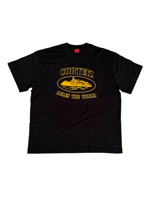 T-shirt Corteiz Alcatraz Black Yellow - Taille L