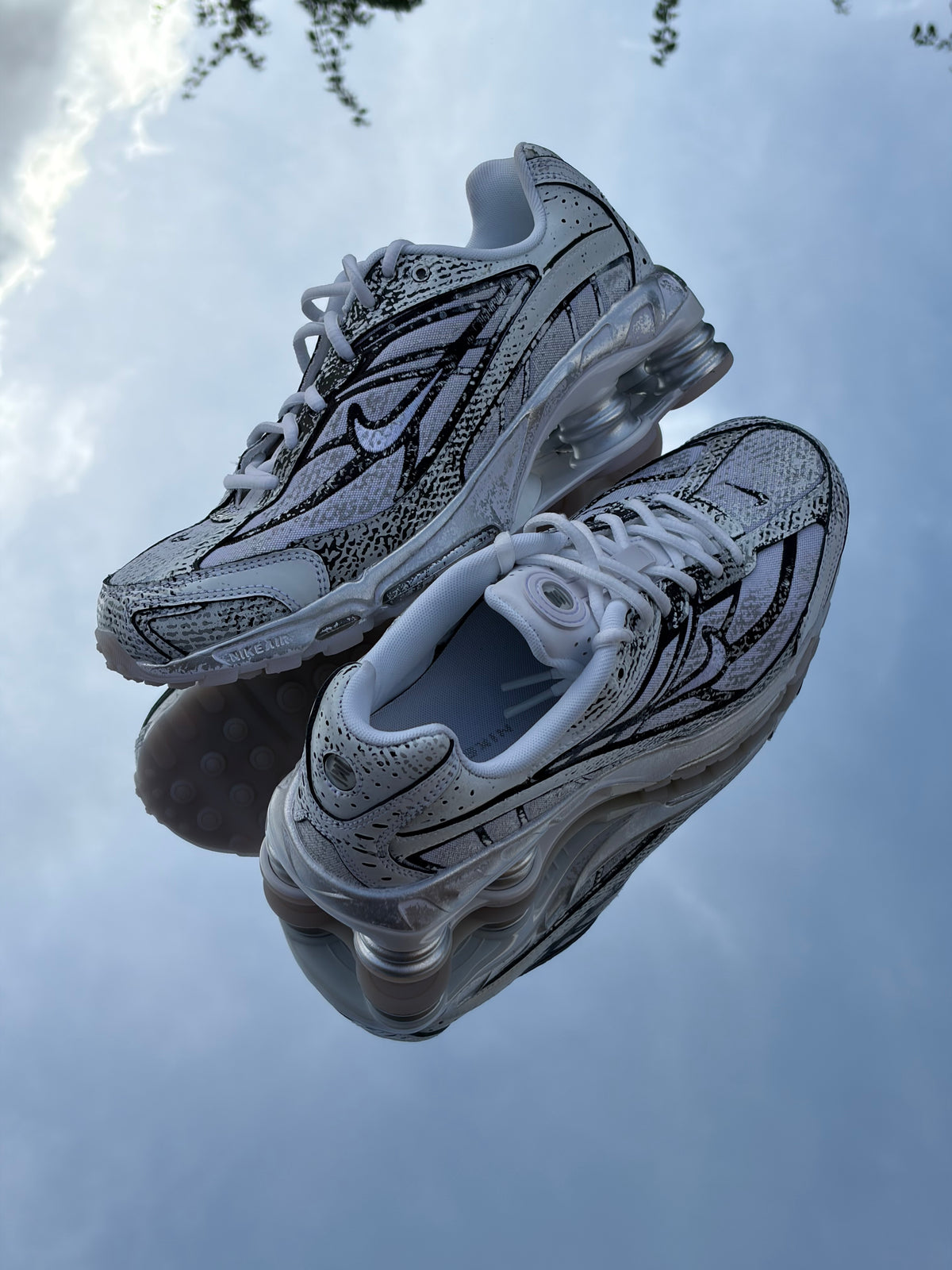 Nike Shox Ride 2 Metallic Platinum White Black - Taille 41