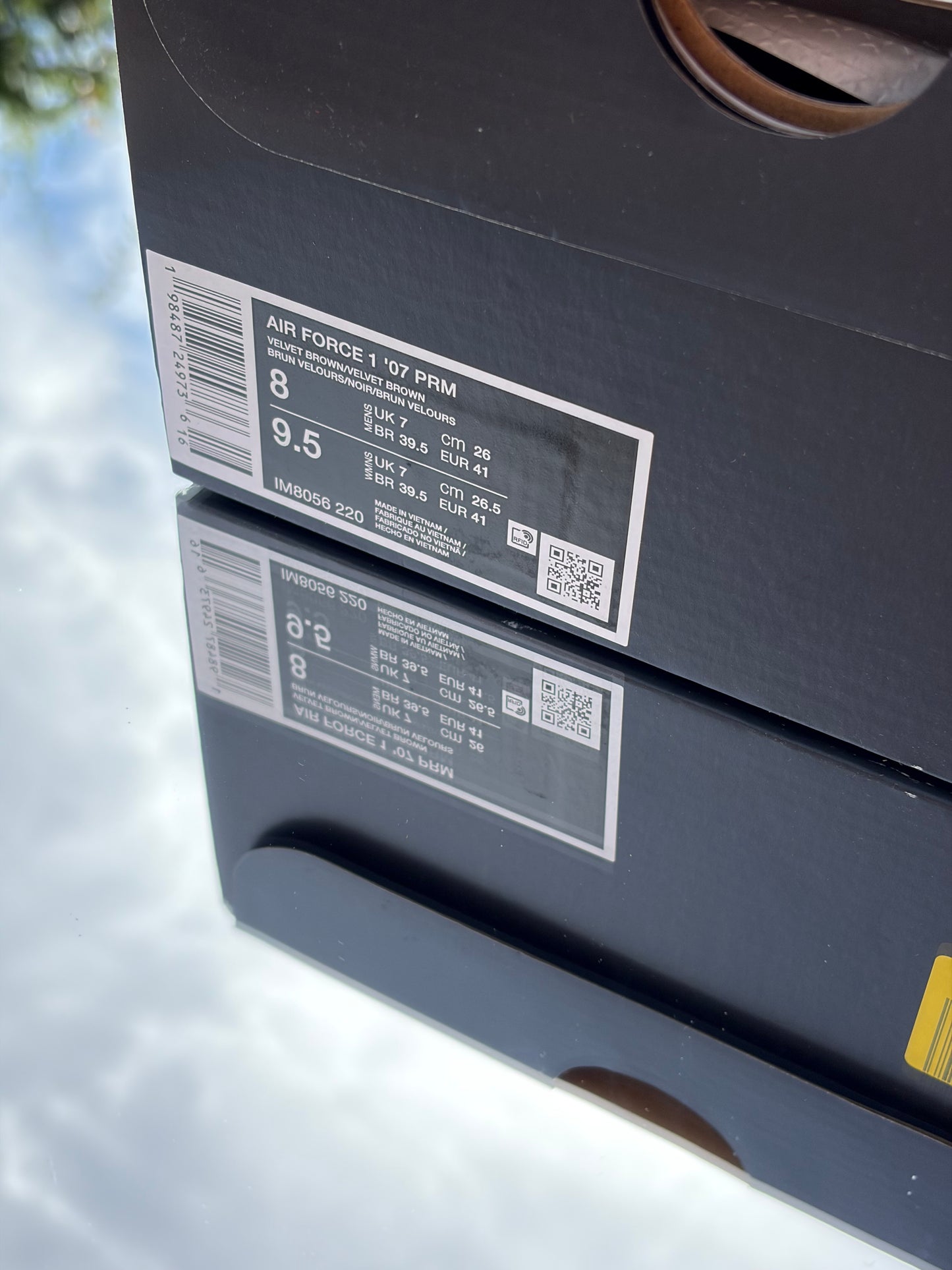 Nike Air Force 1 Morse Code Velvet Brown - Taille 41