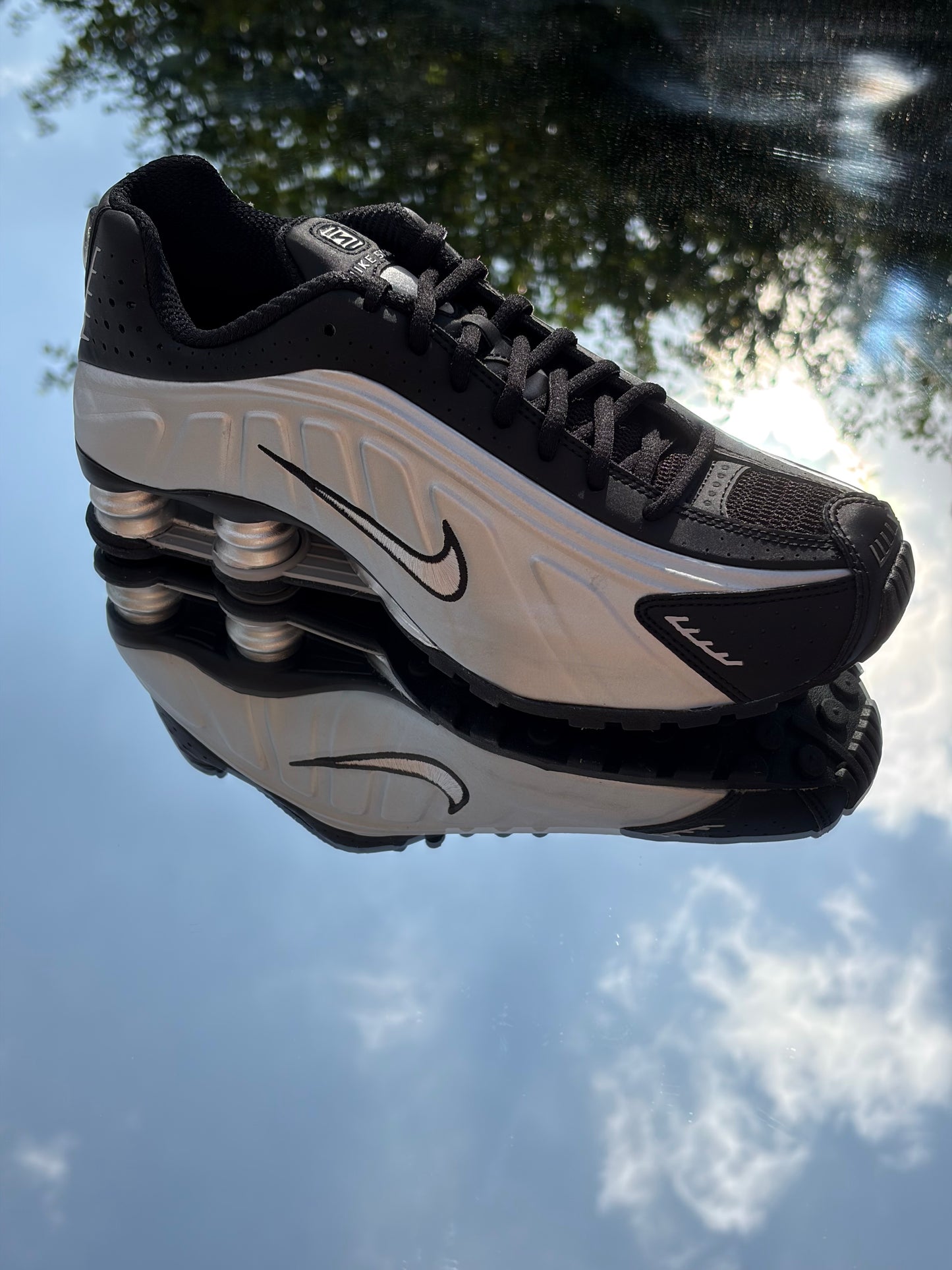 Nike Shox R4 Black Metallic Silver - Taille 40