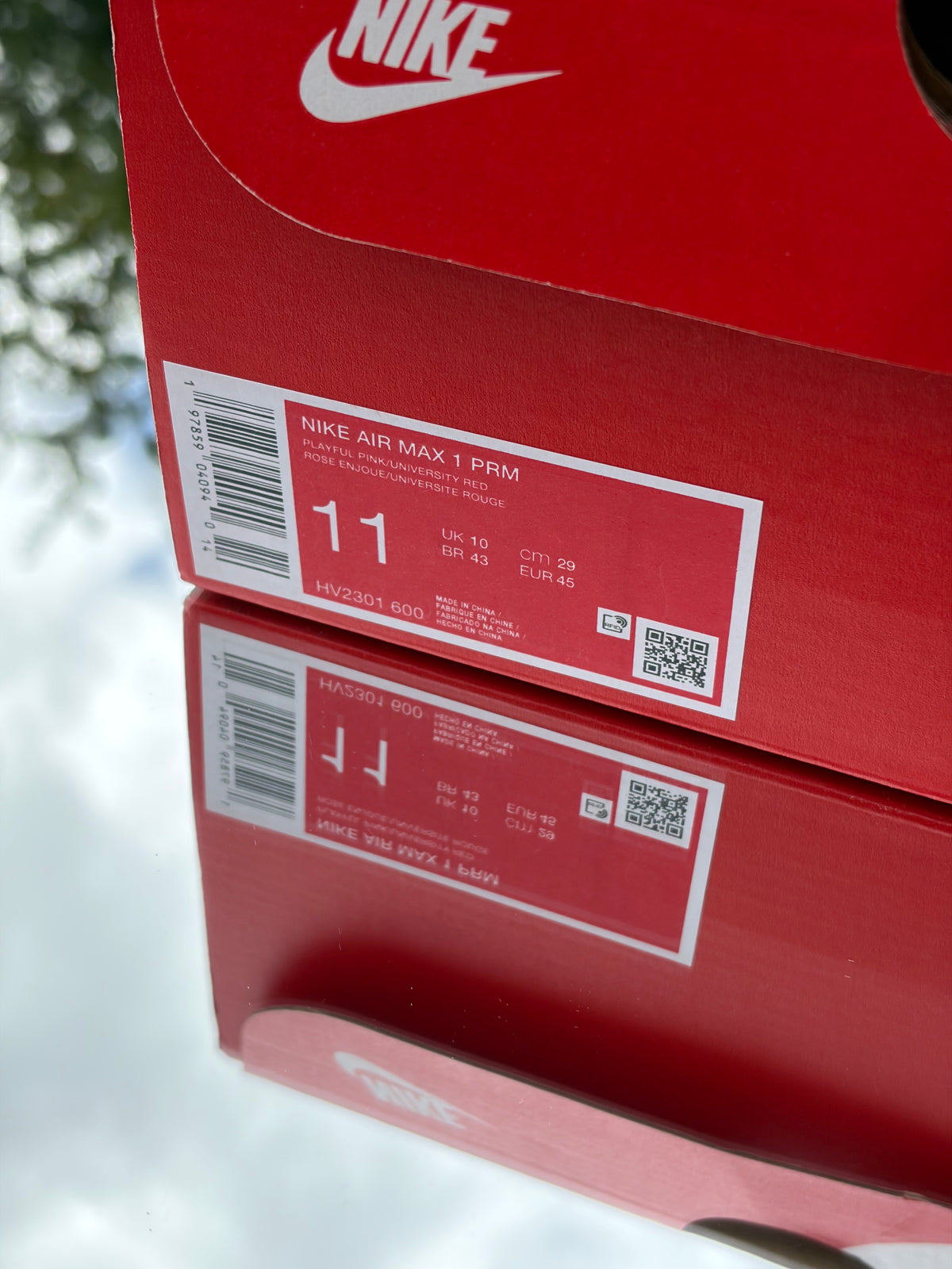 Nike Air Max 1 PRM Valentine’s Day Playful Pink University Red - Taille 45