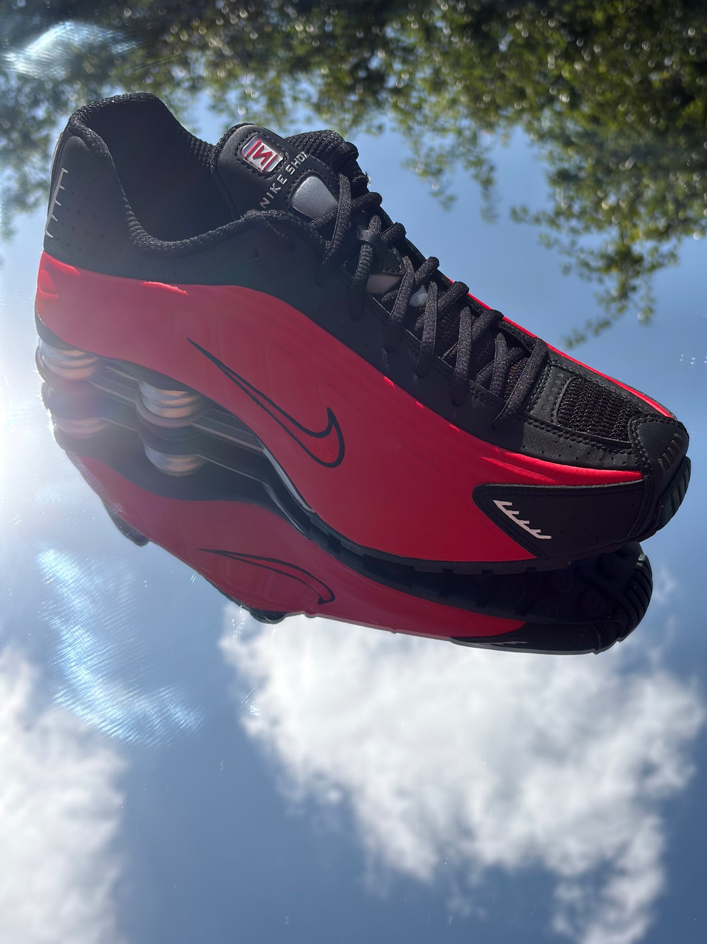 Nike Shox R4 University Red Black Silver - Taille 44