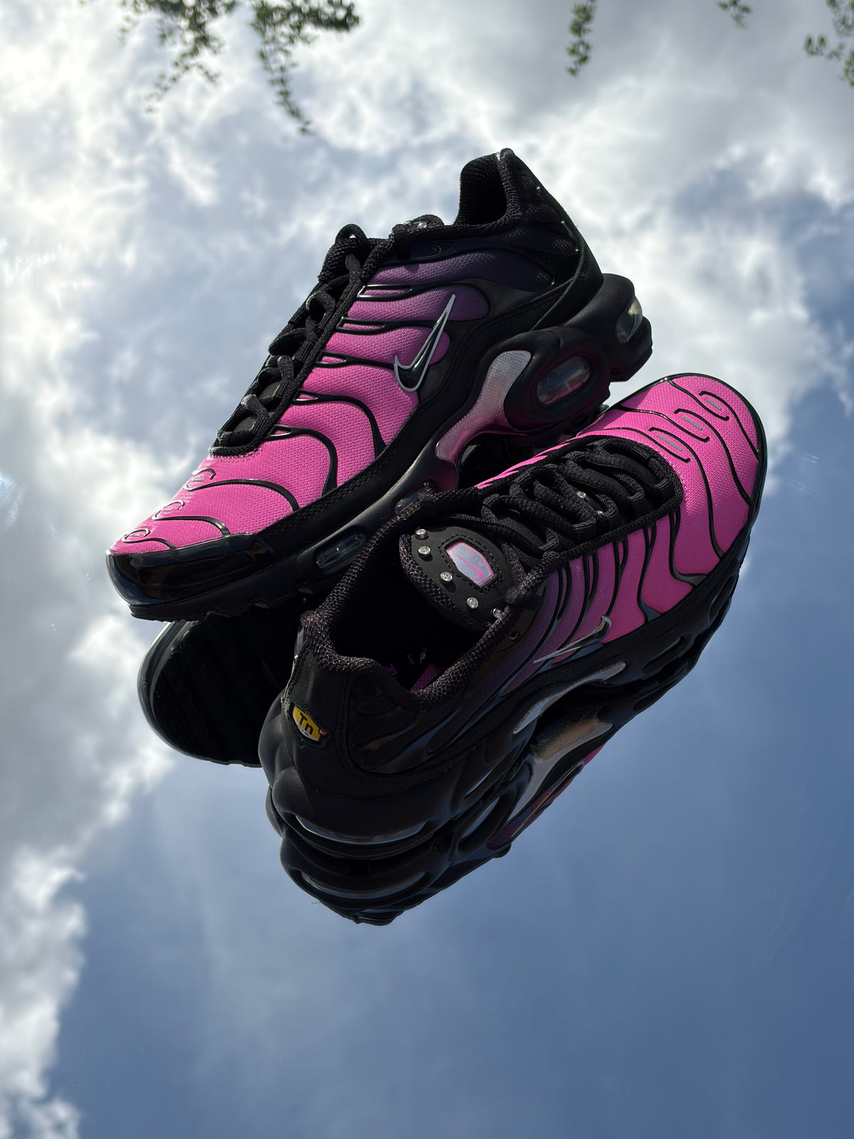 Nike Air Max Plus Black Peony Pink Metallic Silver - Taille 38