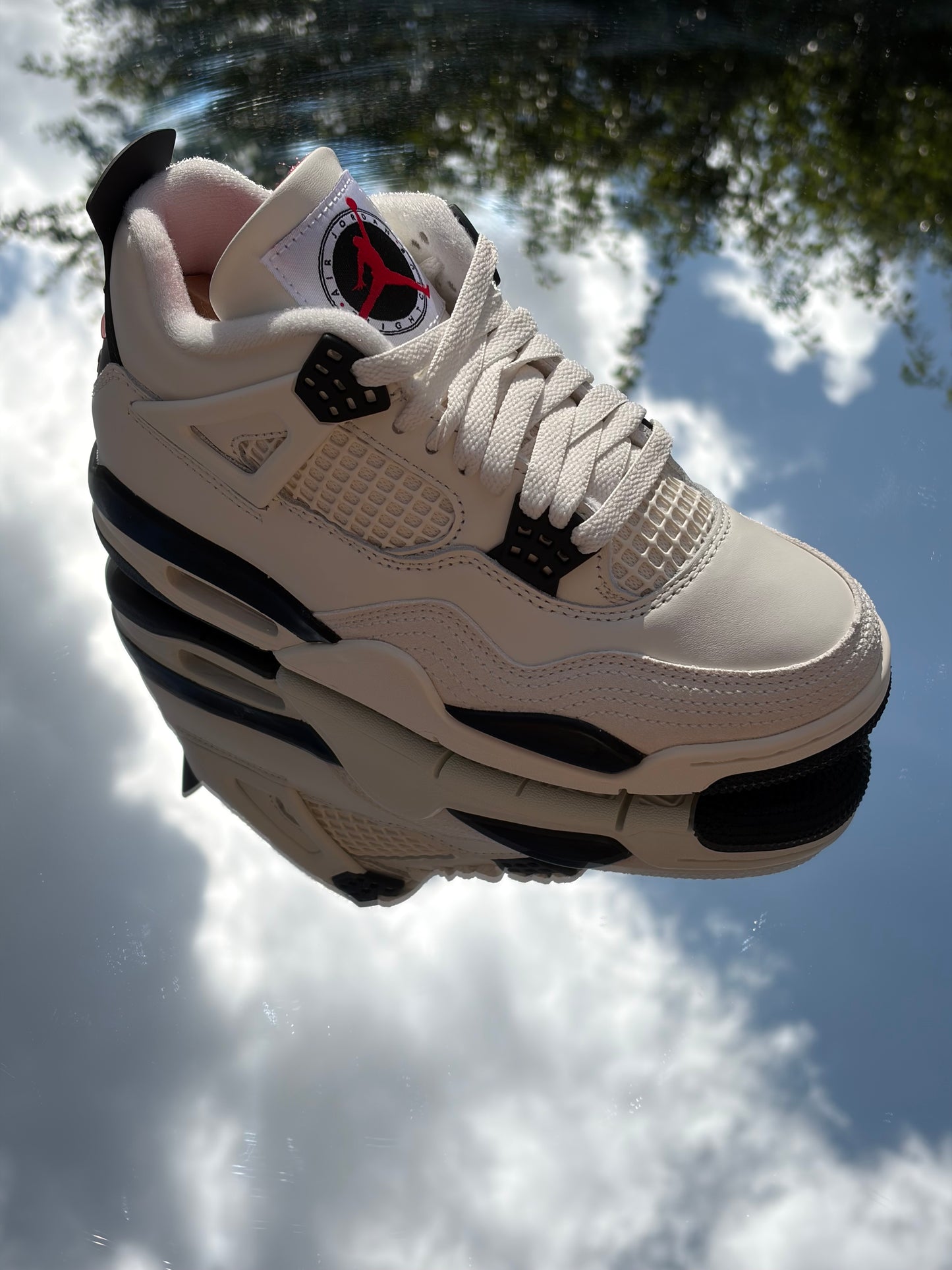 Air Jordan 4 Retro OG Flight Club Sail Black University Red - Taille 36,5