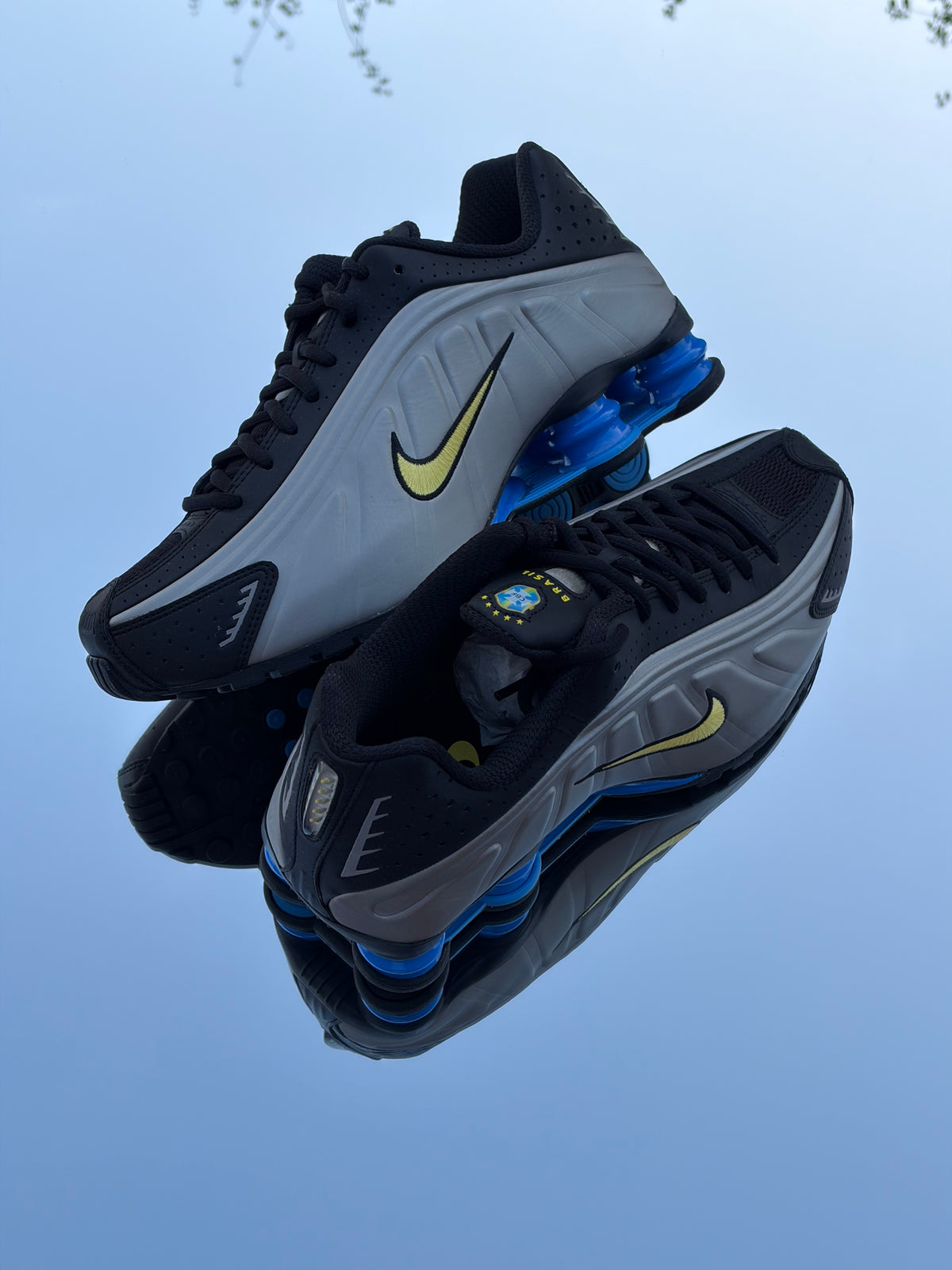 Nike Shox R4 Brazil Black Canary Metallic Pewter - Taille 42