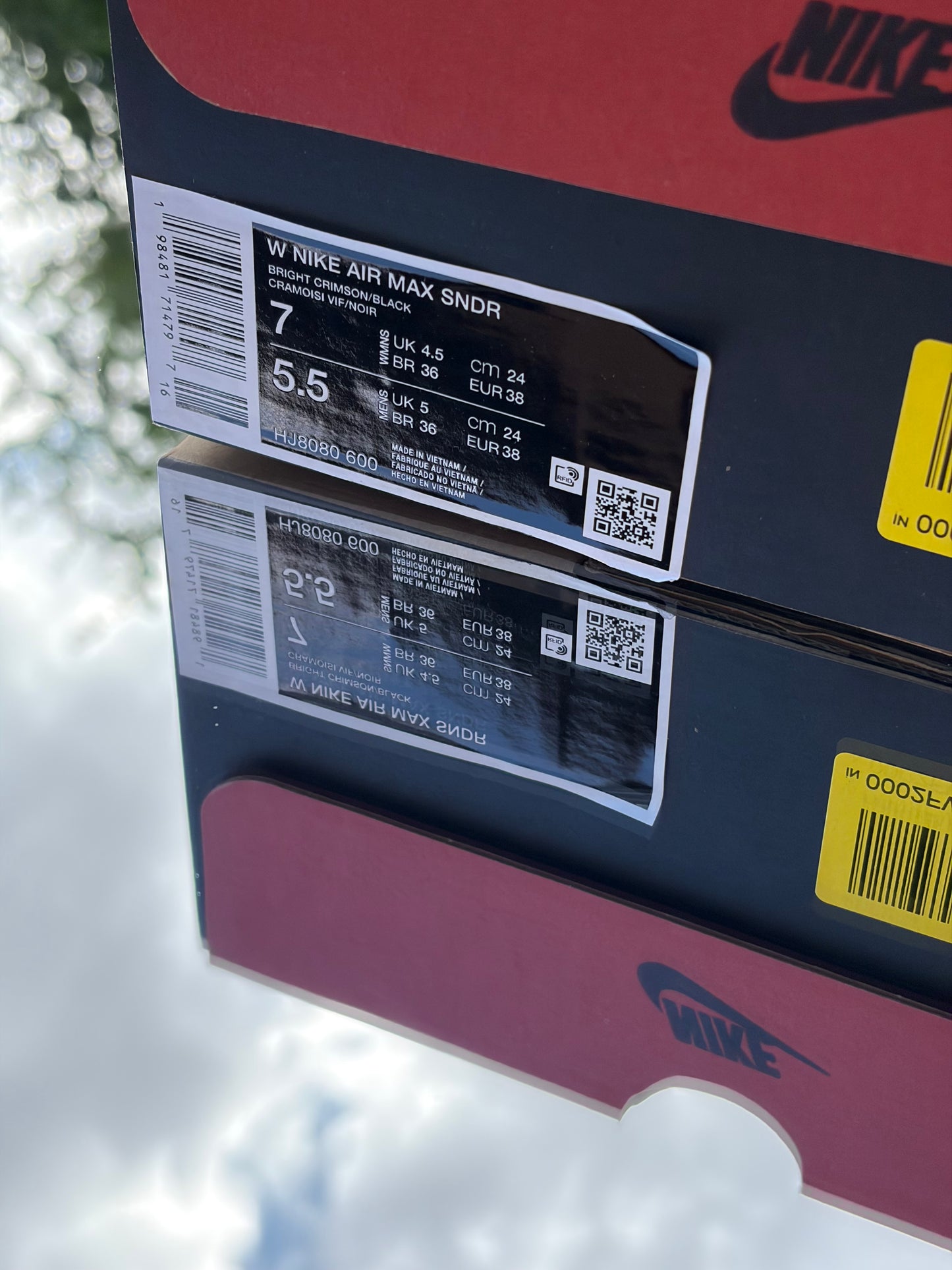 Nike Air Max SNDR Bright Crimson Black - Taille 38