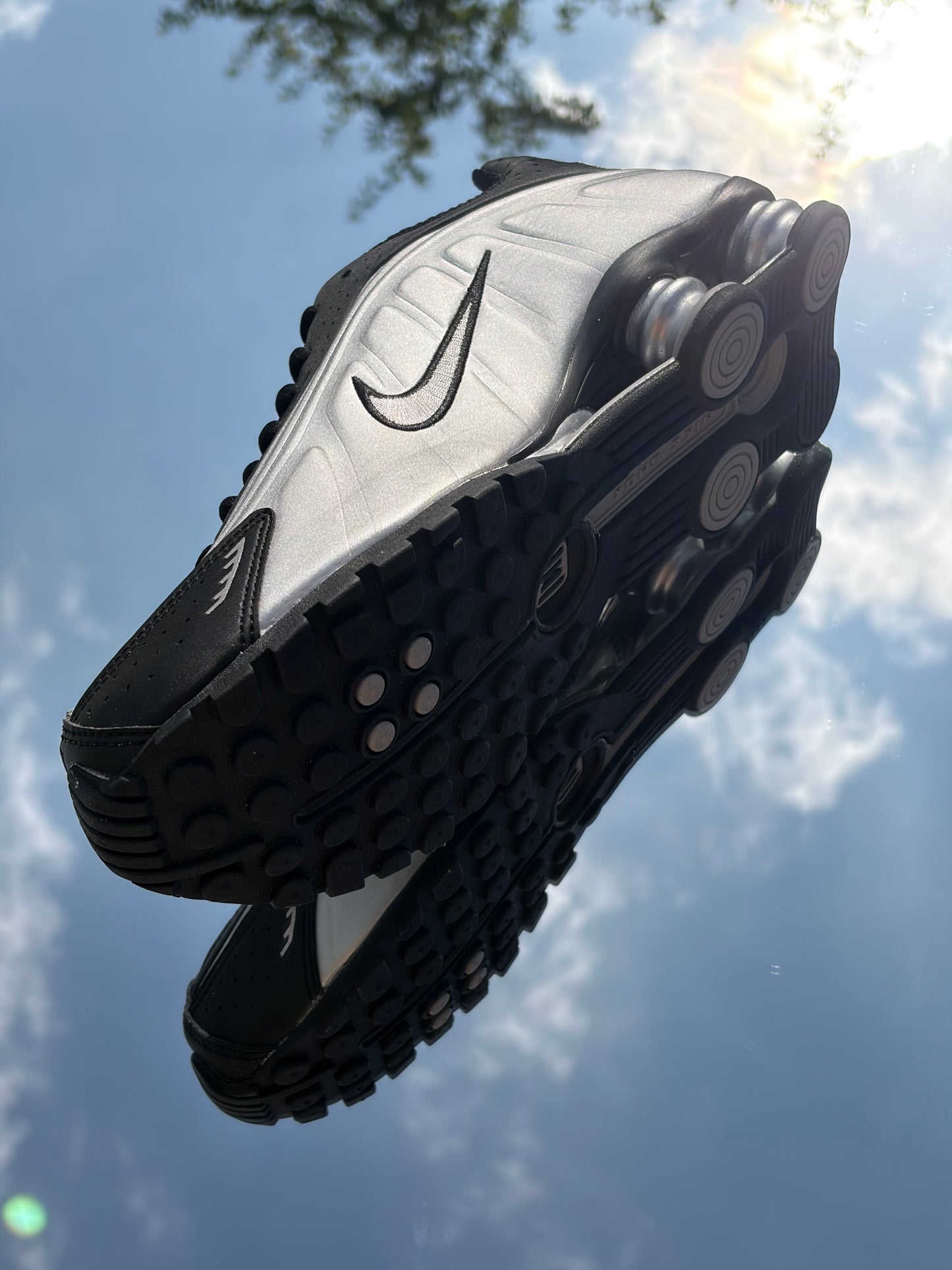Nike Shox R4 Black Metallic Silver - Taille 40