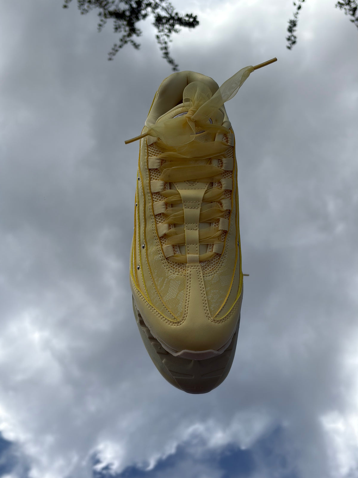 Nike Air Max 95 Big Bubble Soft Yellow Metallic Silver - Taille 39