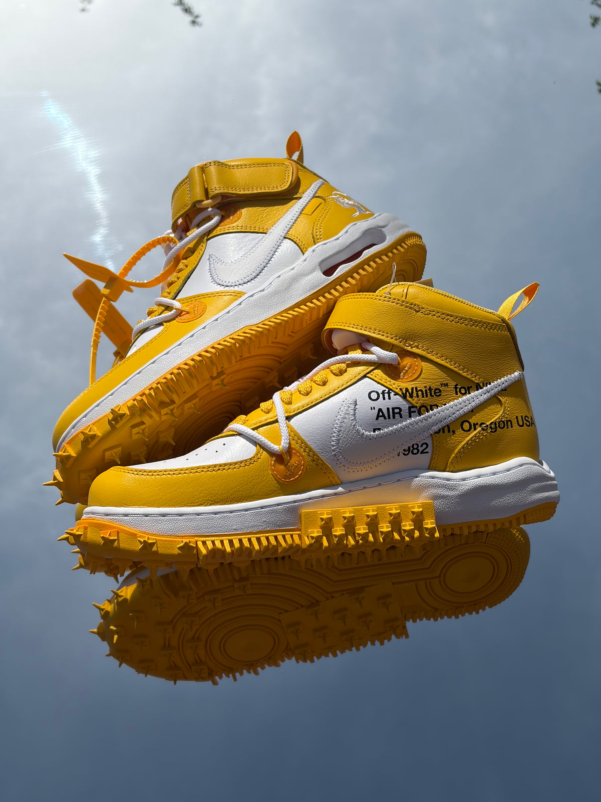 Nike Air Force 1 Mid SP X Off-White White Varsity Maize - Taille 40,5