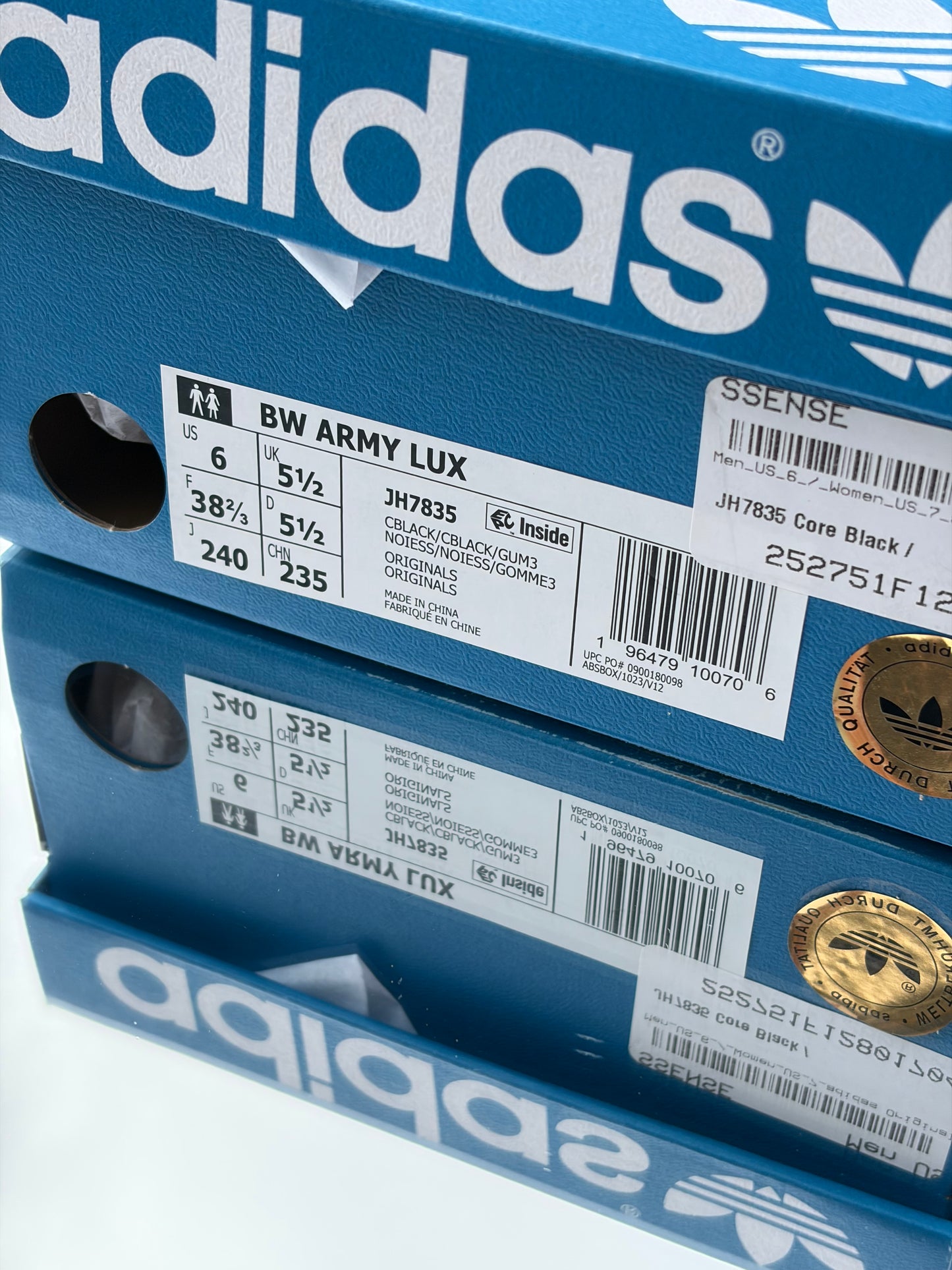 Adidas BW Army Lux Black Gum - Taille 38,5