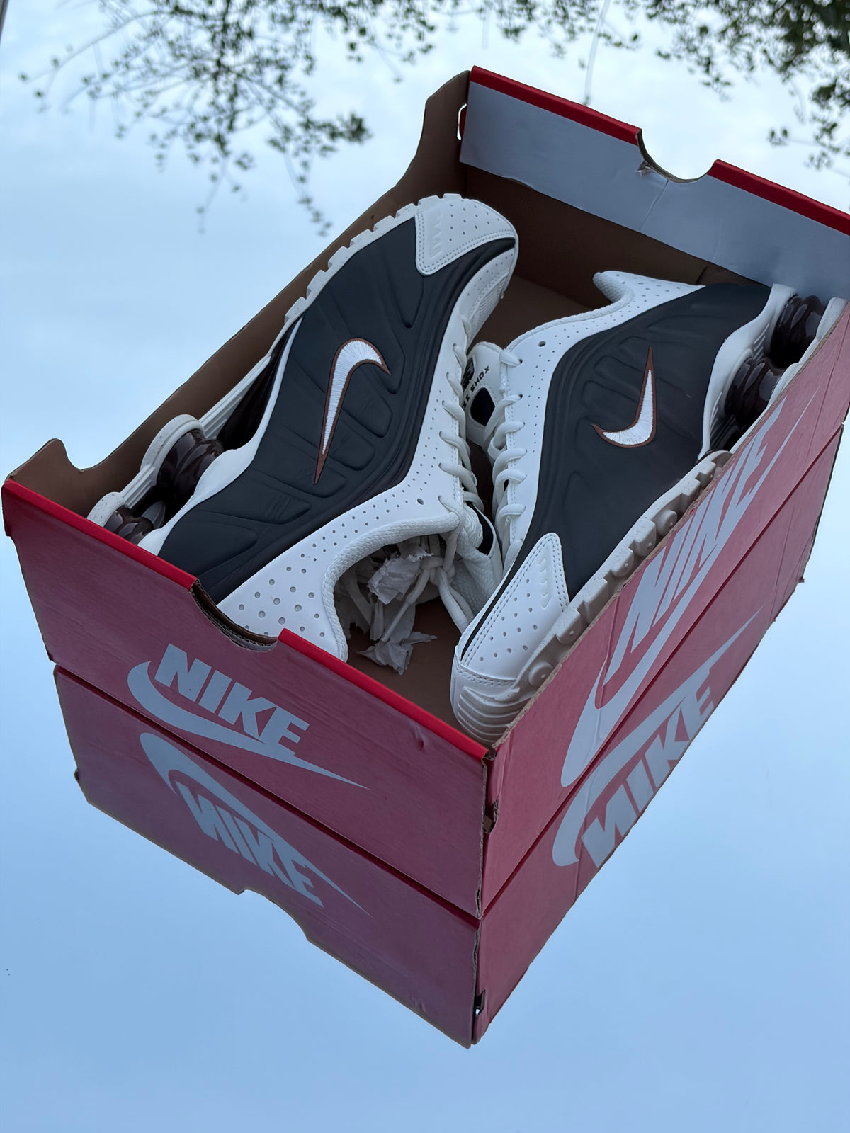 Nike Shox R4 Sail Black Fauna Brown - Taille 41