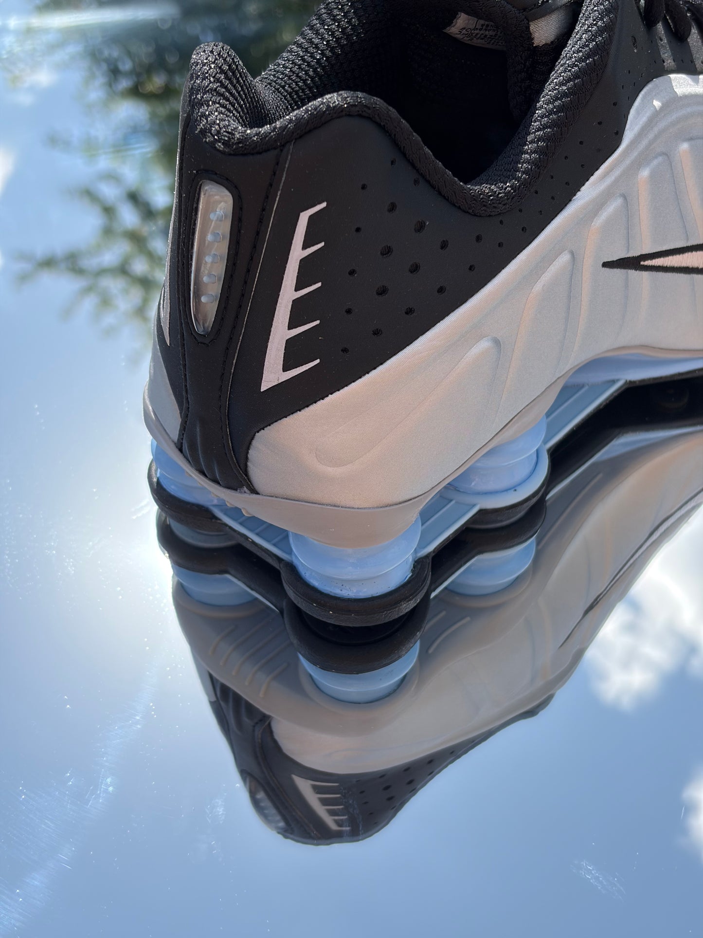 Nike Shox R4 Metallic Silver Black Psychic Blue - Taille 44