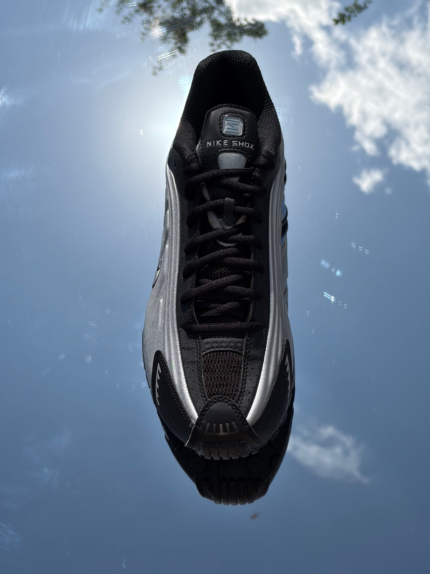 Nike Shox R4 Metallic Silver Black Psychic Blue - Taille 44