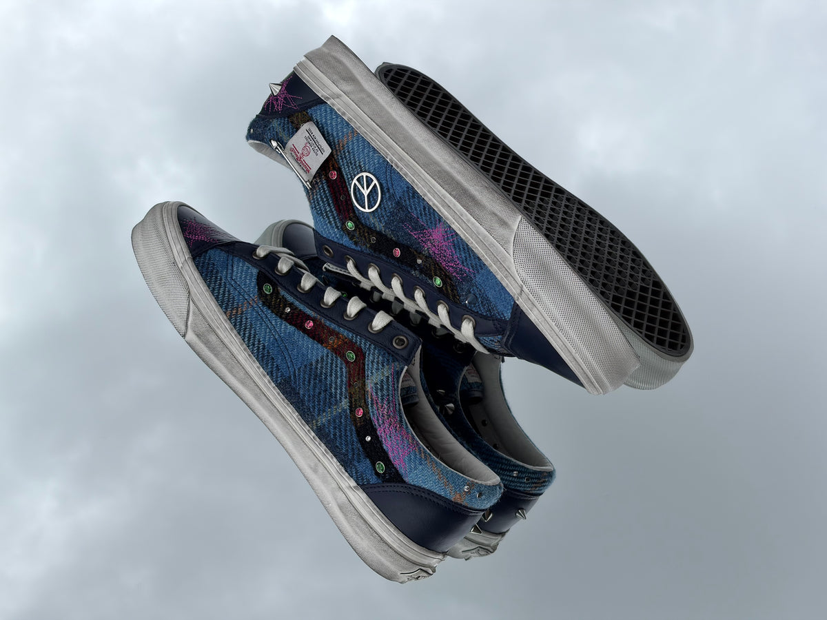 Vans LX Old Skool 36 Navy X Harris Tweed - Taille 45