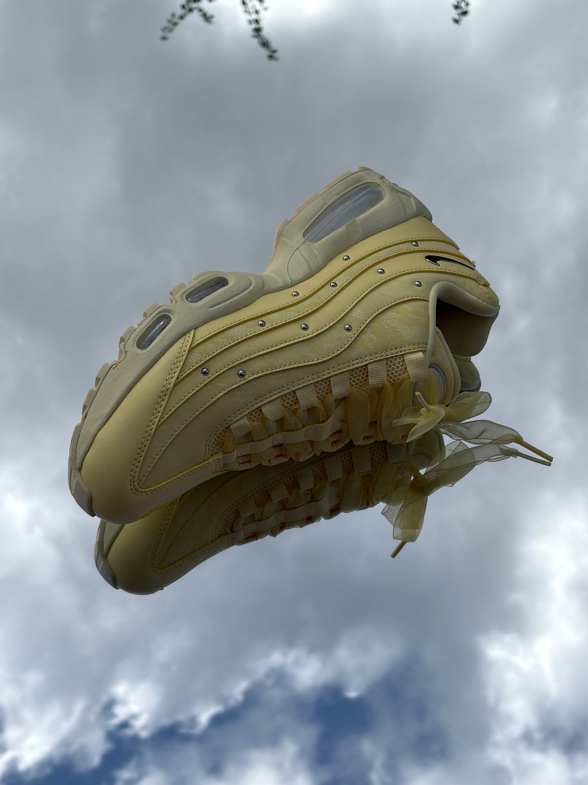 Nike Air Max 95 Big Bubble Soft Yellow Metallic Silver - Taille 39